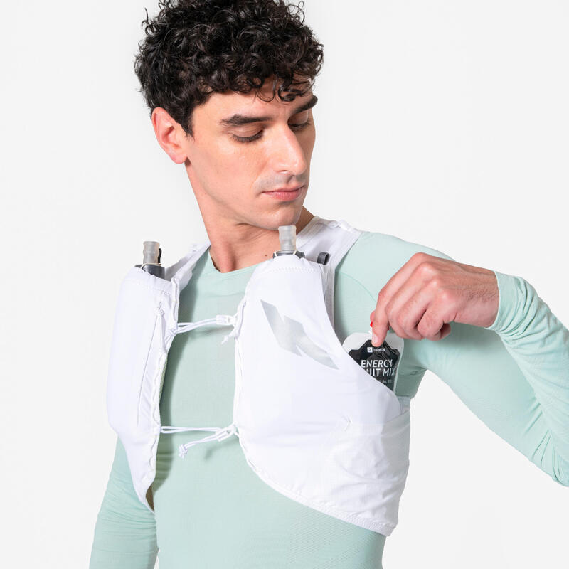 Vestă de hidratare la alergare unisex - KIPRUN PROTEAM 10 alb
