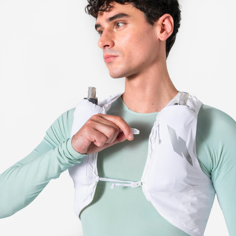 Vestă de hidratare la alergare unisex - KIPRUN PROTEAM 10 alb