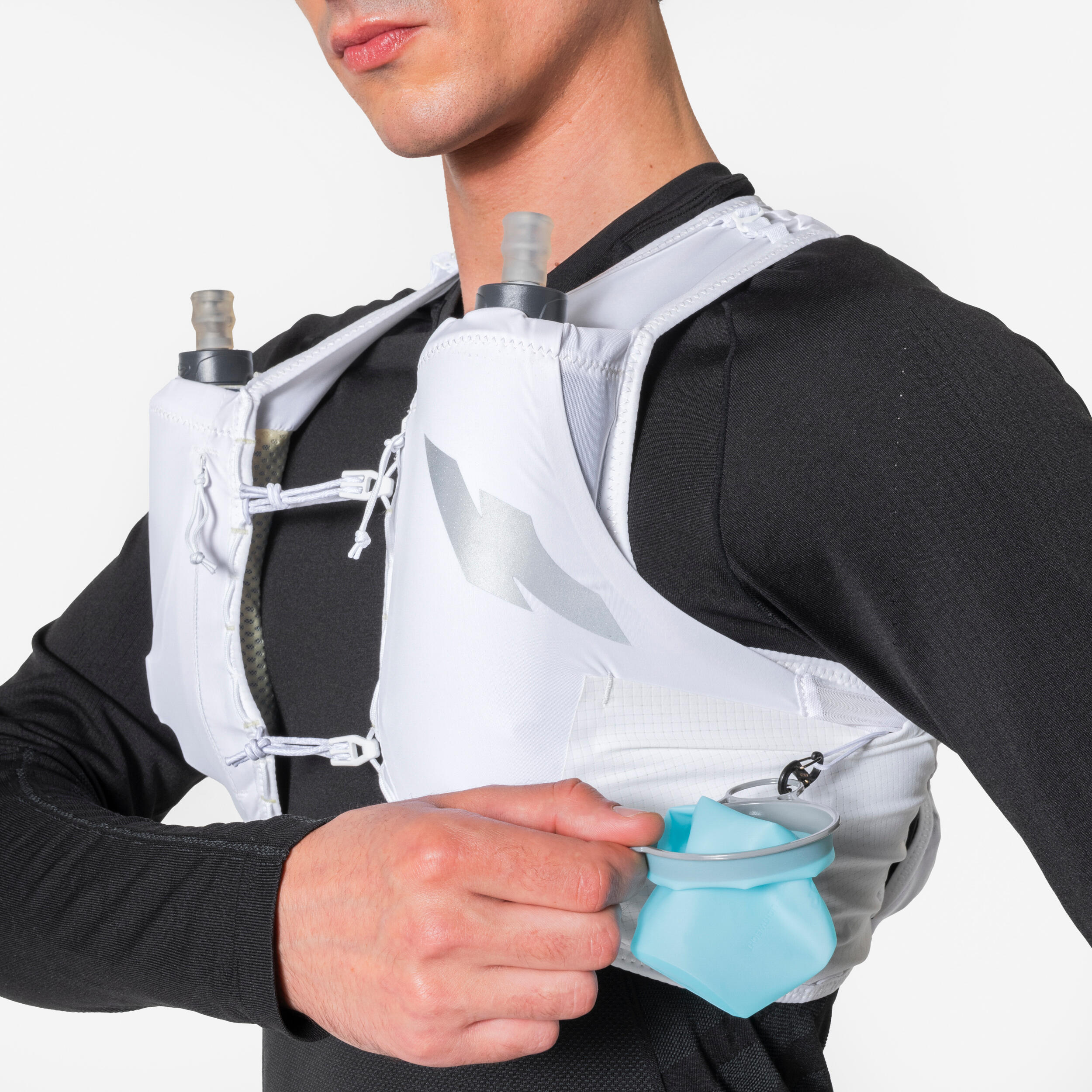 Gilet d'hydratation running unisexe - KIPRUN PROTEAM 5 blanc 15/21