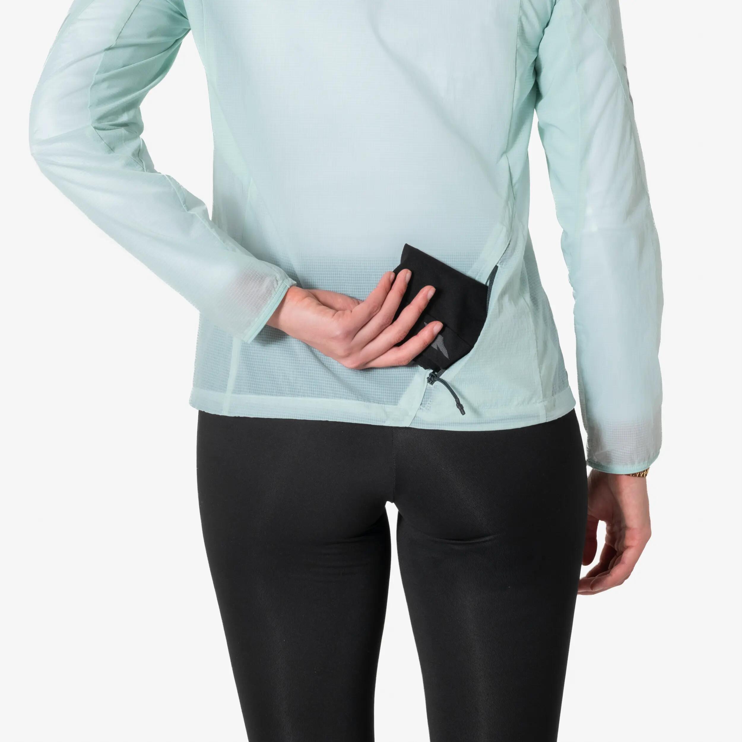 Manteau de course à pied coupe-vent femme, Run 500 10/13