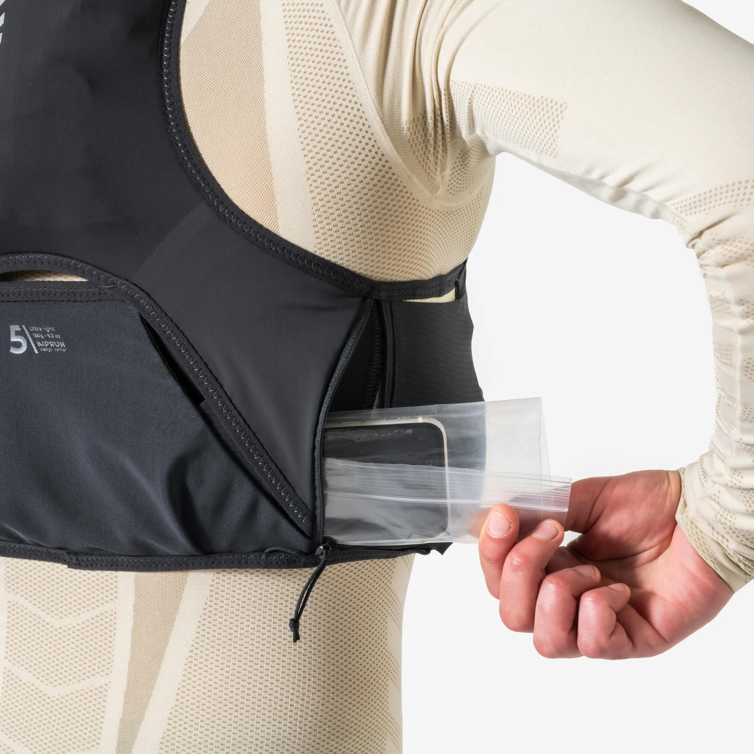 Vestă de hidratare pentru alergare unisex - KIPRUN PROTEAM 5 Gri 16/22