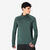 T-shirt manches longues demi zip chaud et respirant Homme, Kiprun Run 100 kaki