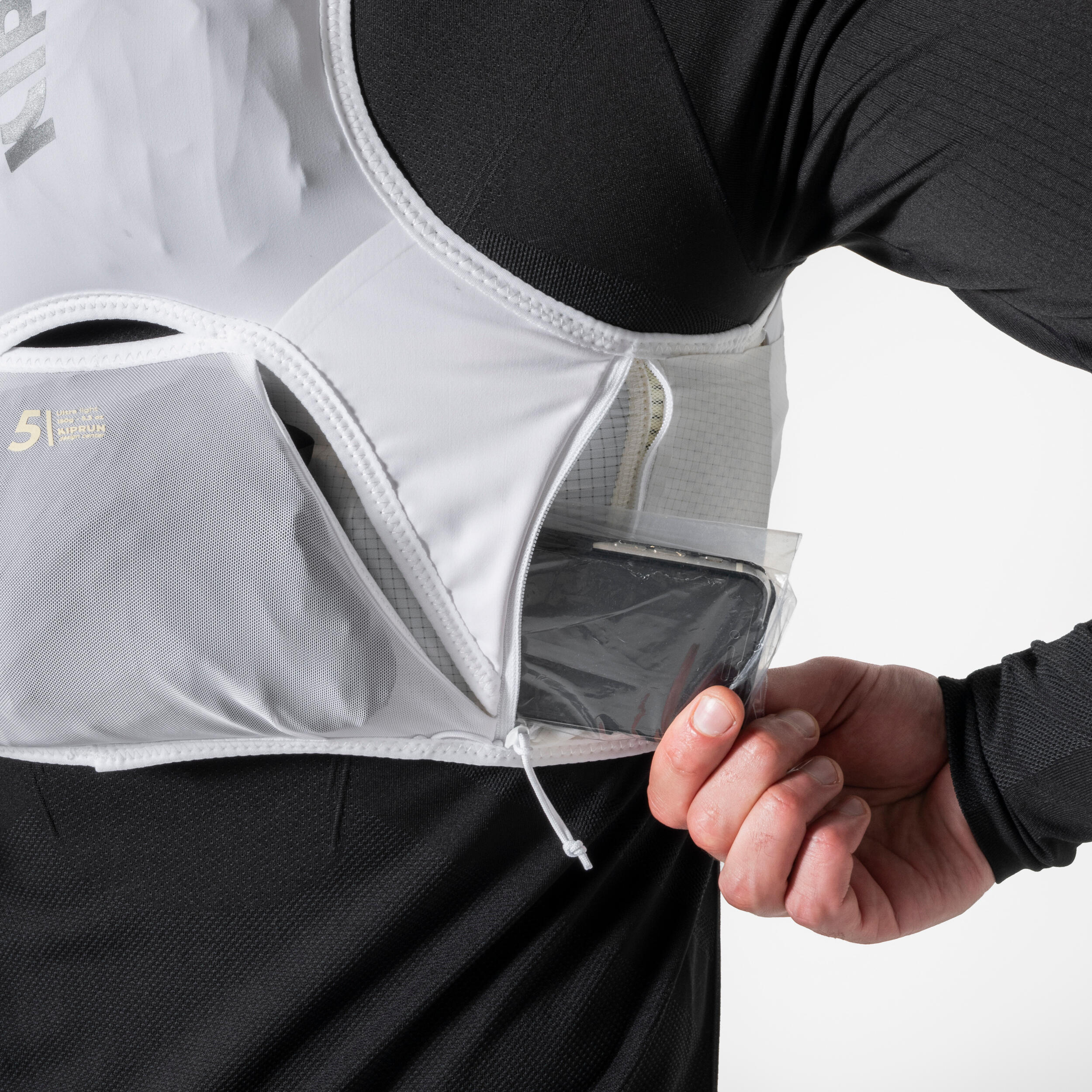 Gilet d'hydratation running unisexe - KIPRUN PROTEAM 5 blanc 8/21