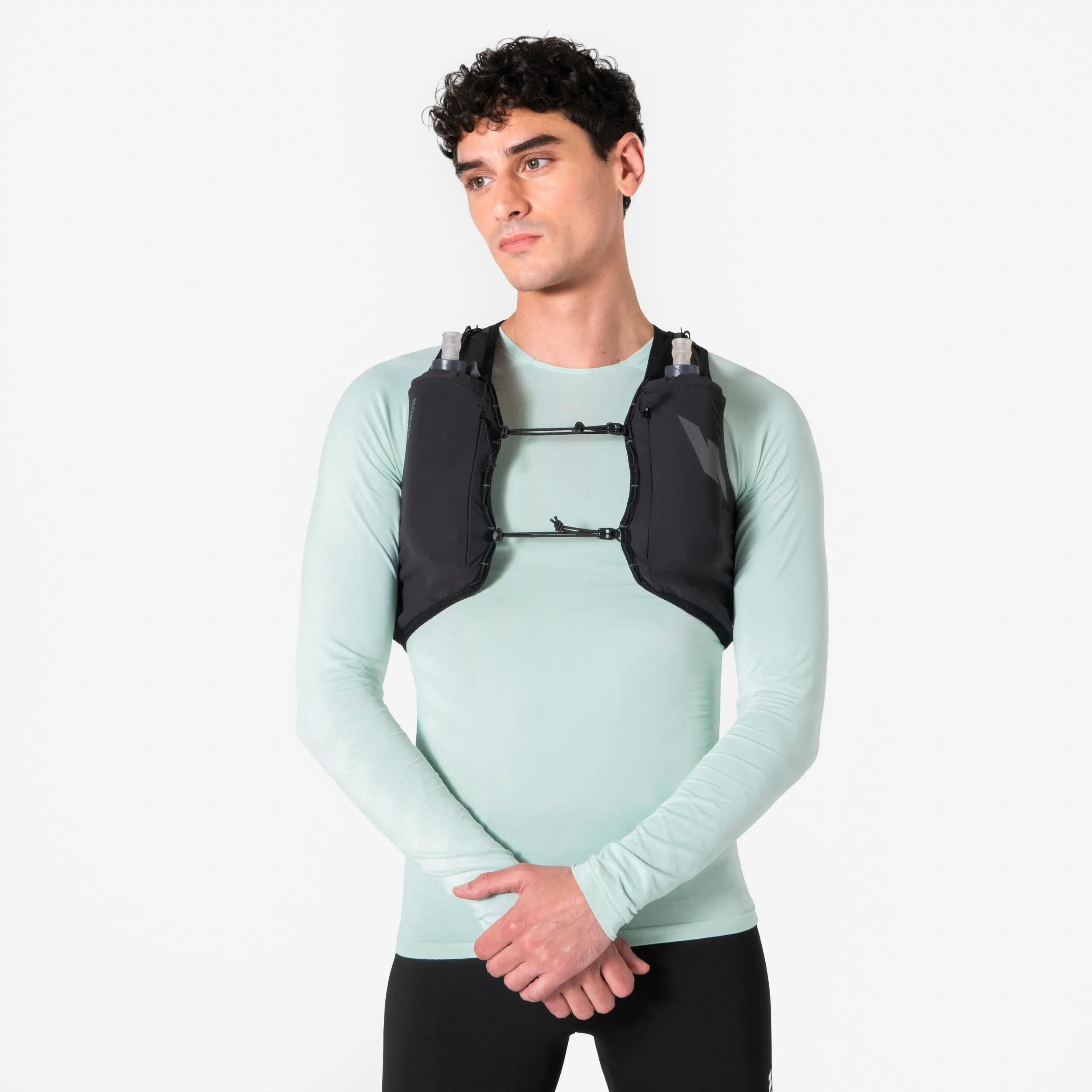 Vestă de hidratare pentru alergare unisex - KIPRUN PROTEAM 5 negru 25/26