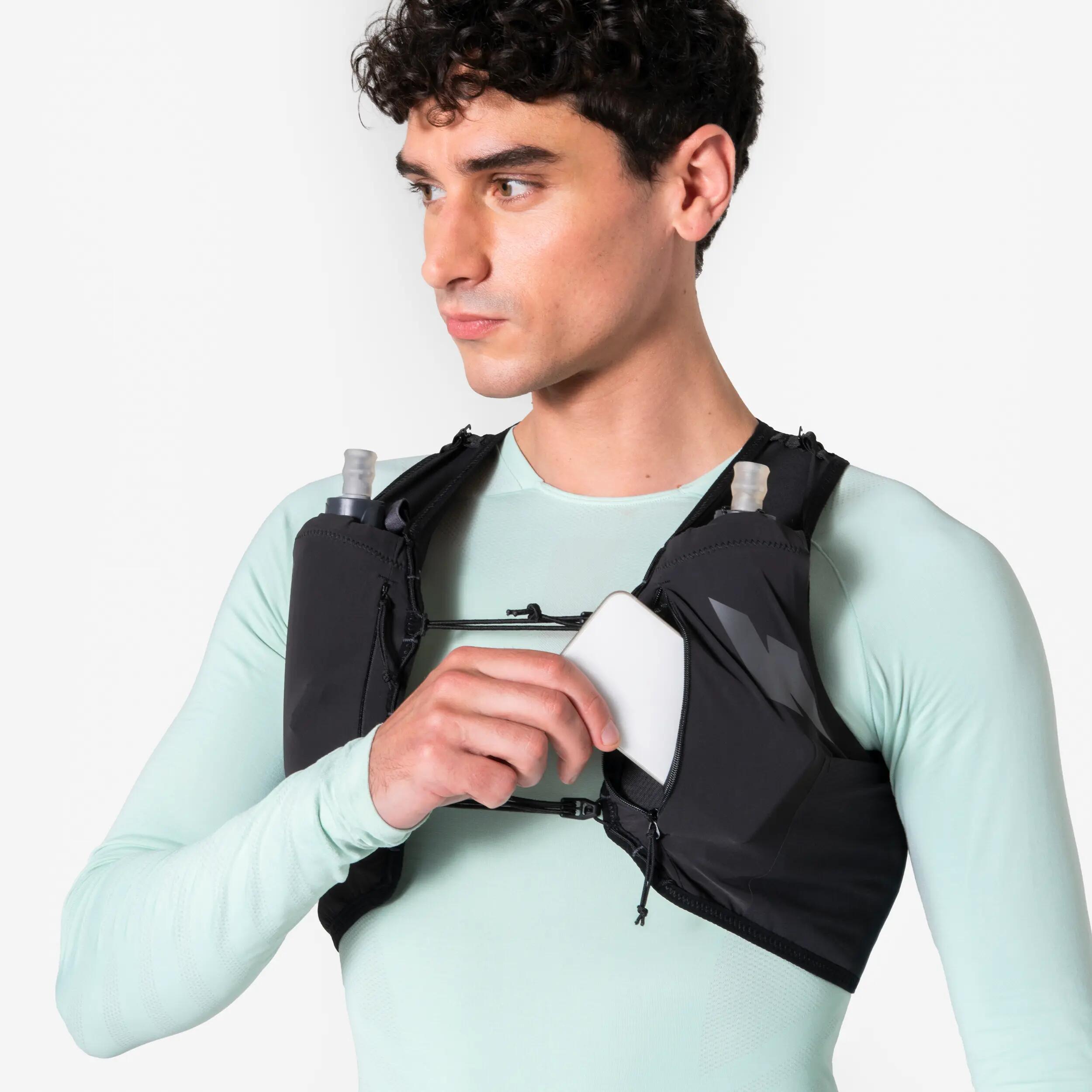 Vestă de hidratare pentru alergare unisex - KIPRUN PROTEAM 5 negru 22/26