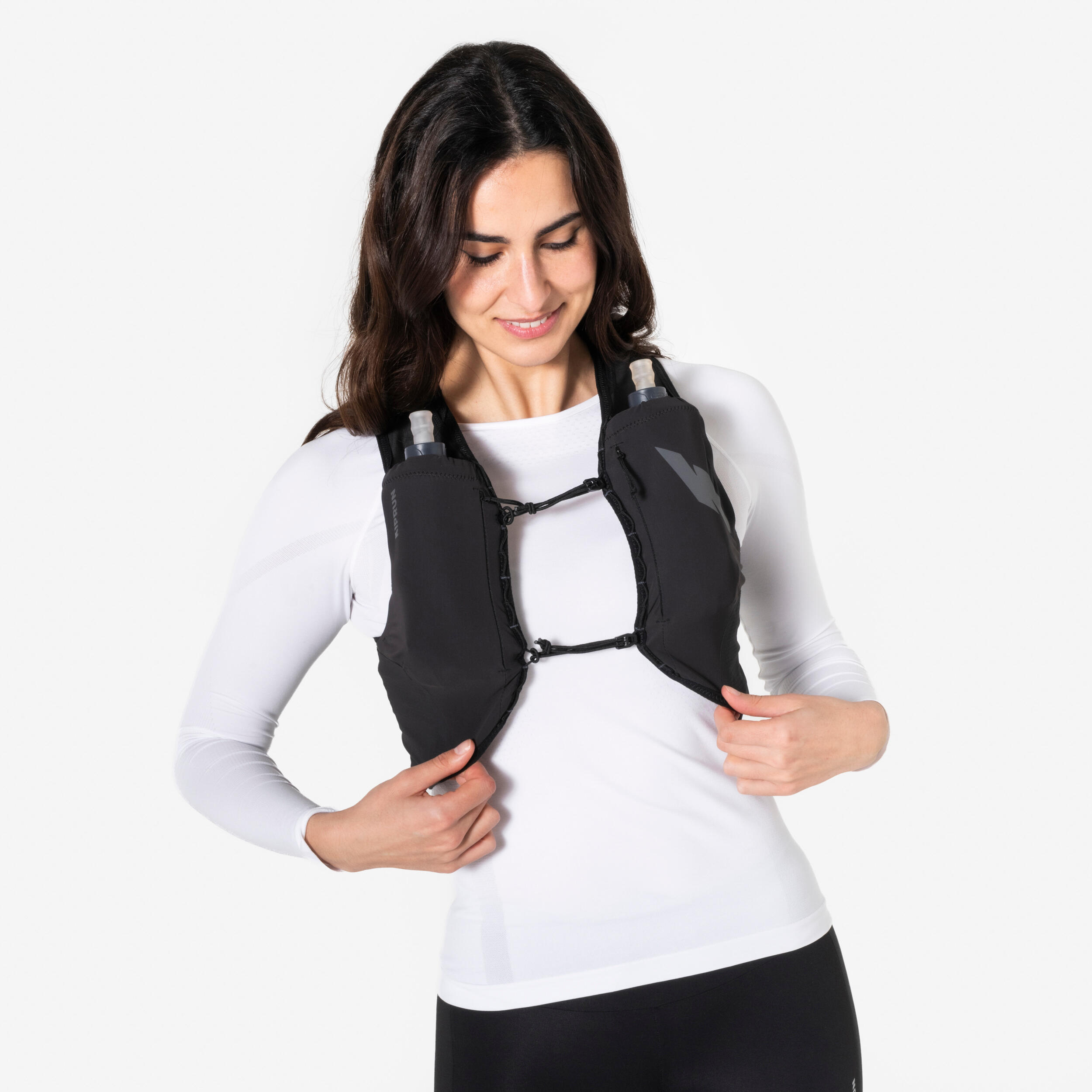 Gilet d'hydratation running unisexe - KIPRUN PROTEAM 10 noir 20/20