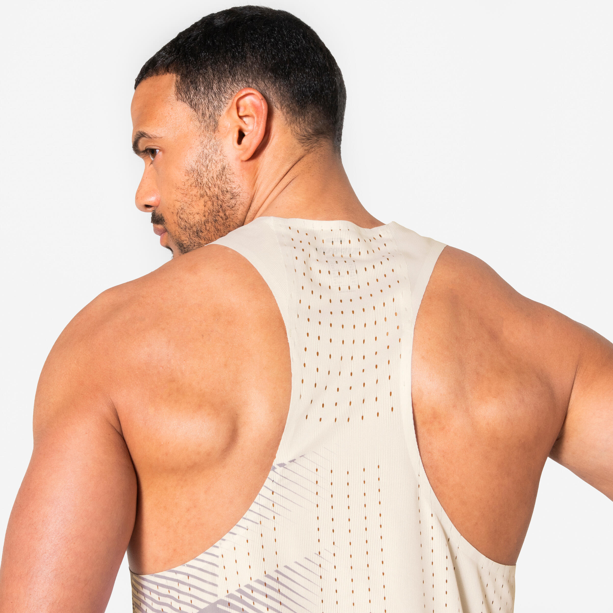 Lauf-Tanktop für Männer, Kiprun Proteam beige rosa 3/13