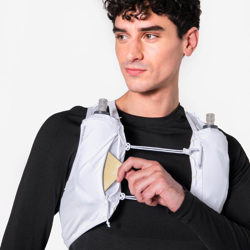Vestă de hidratare la alergare unisex - KIPRUN PROTEAM 5 alb