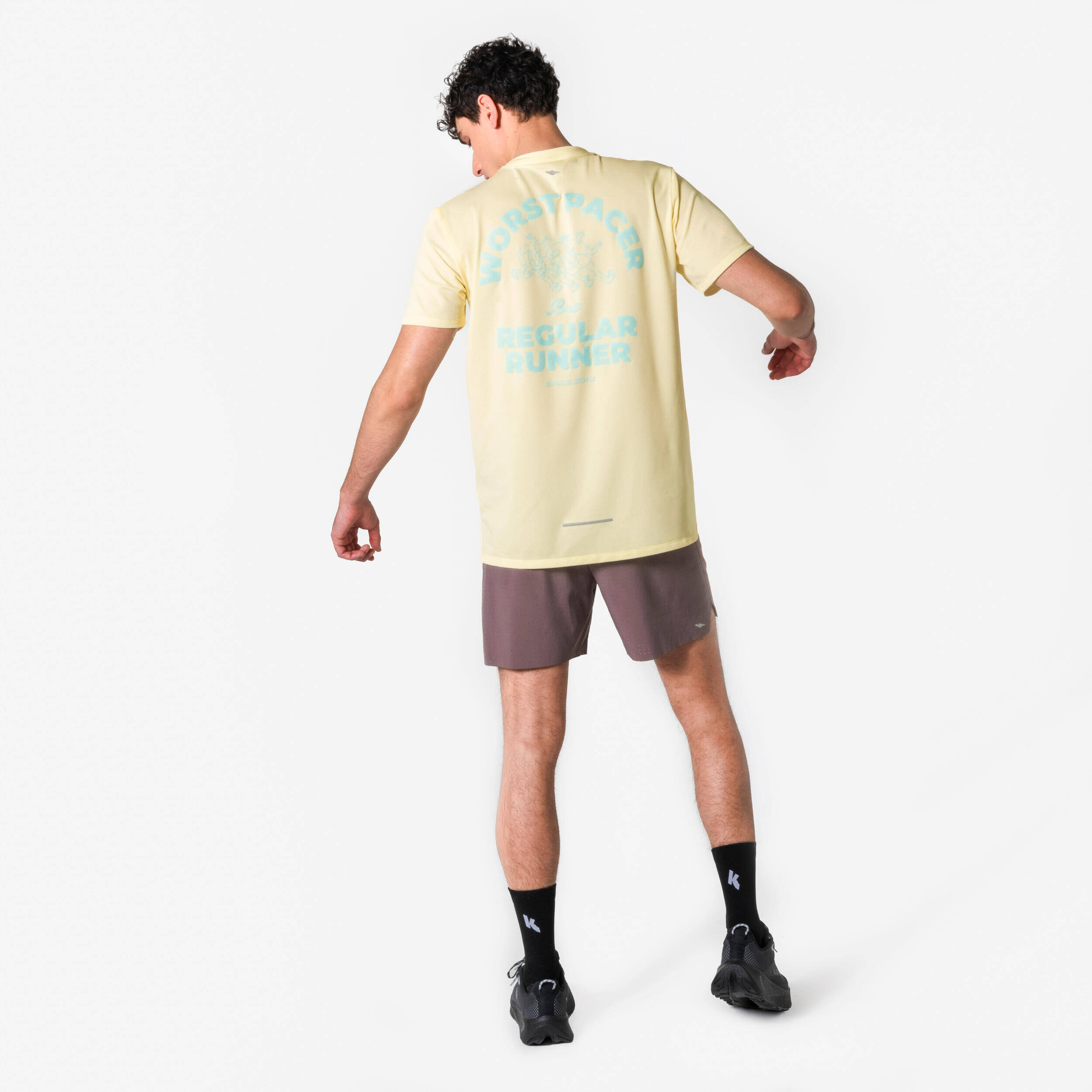 Men's running shorts - KIPRUN Run 500 Comfort - Brown -  3