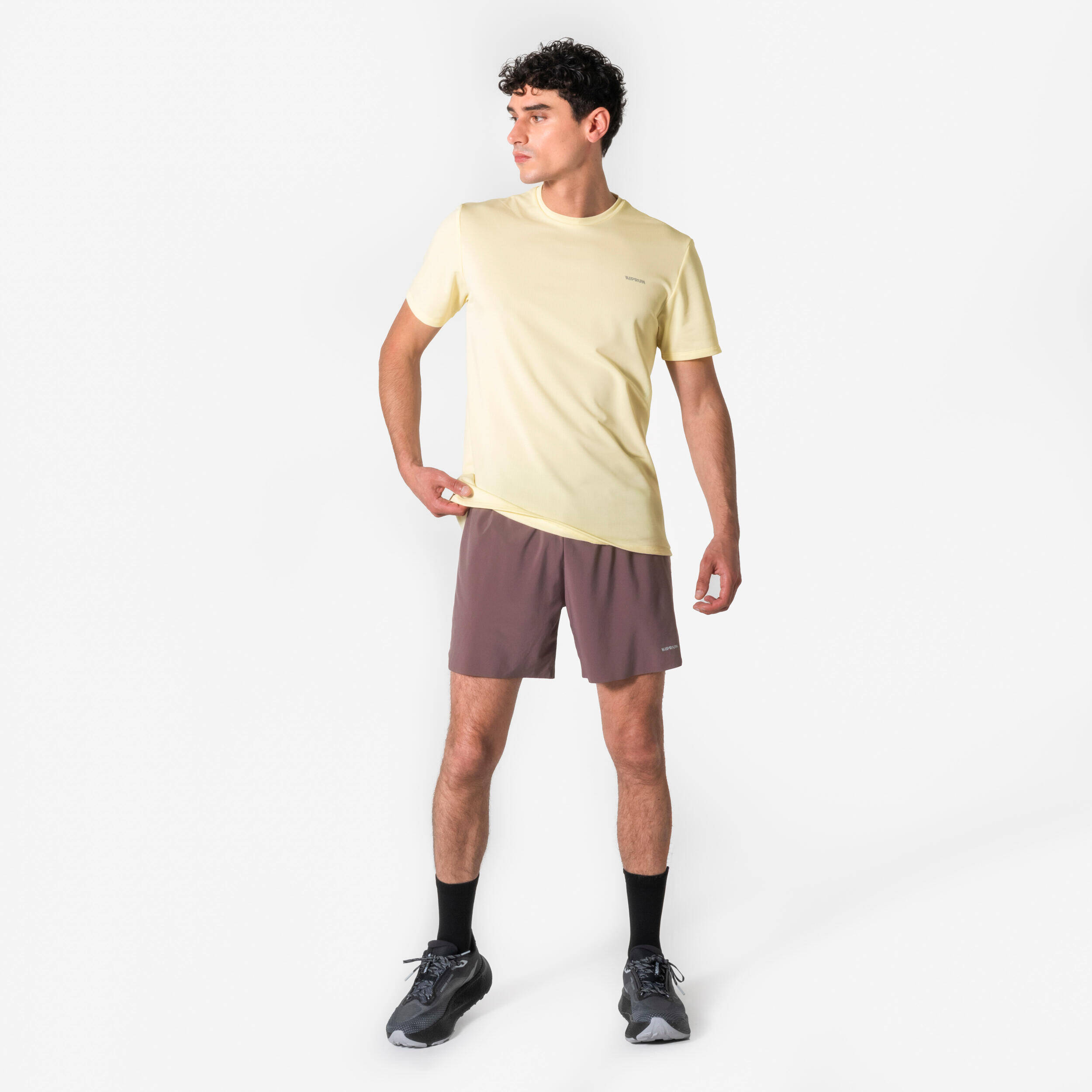 Men's running shorts - KIPRUN Run 500 Comfort - Brown -  5