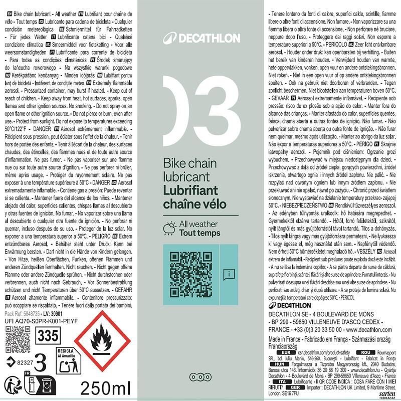Láncolaj spray, minden időre, 250 ml 