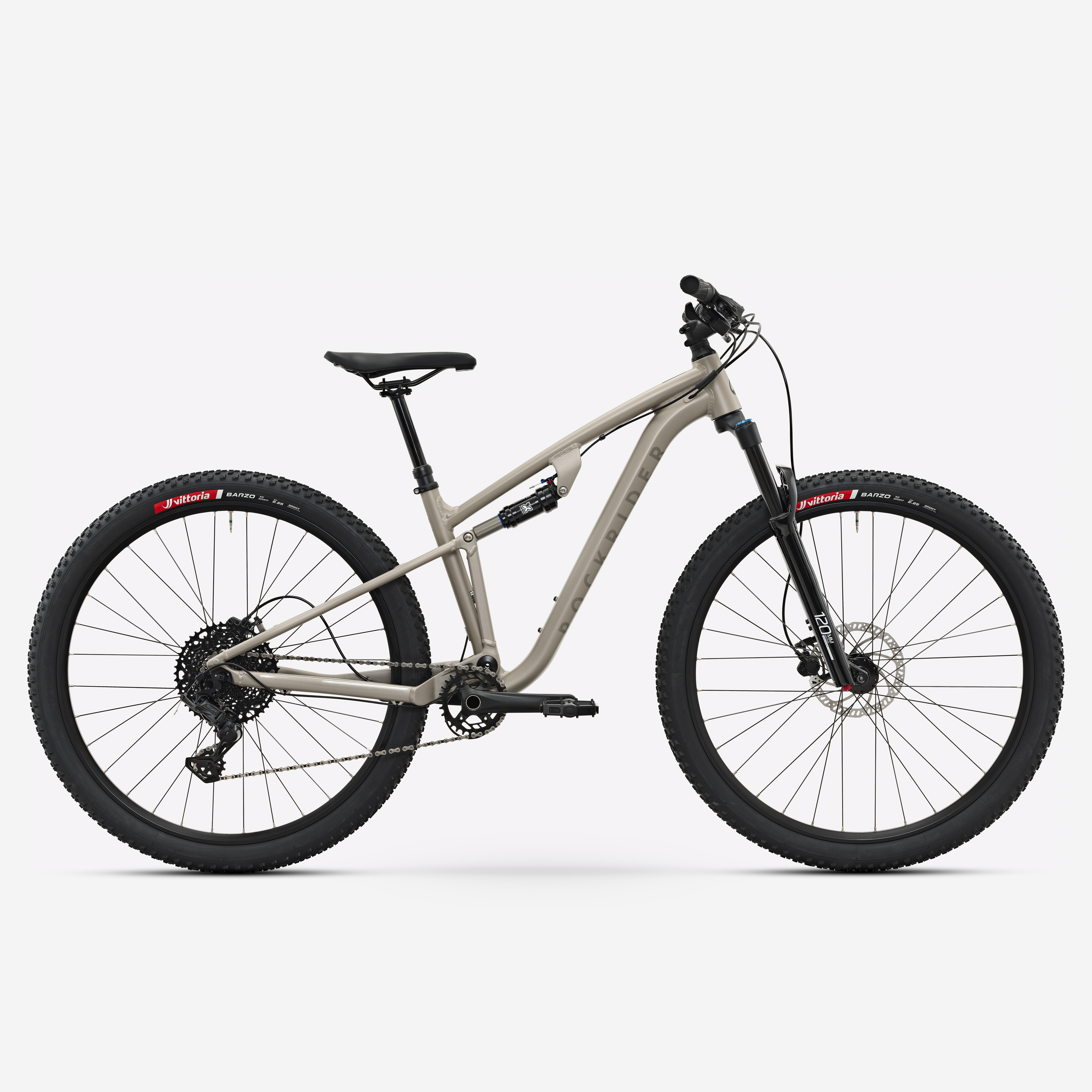 Vélo VTT randonnée tout suspendu 29" cadre aluminium, EXPL 140 S champagne