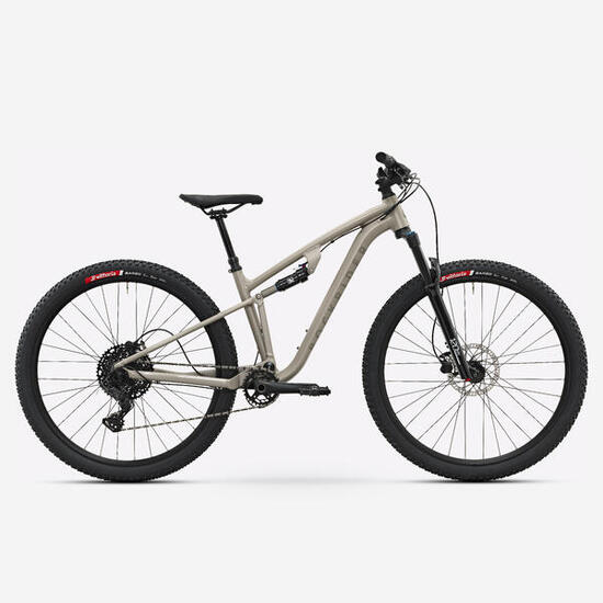 Vélo VTT randonnée tout suspendu 29" cadre aluminium, EXPL 140 S champagne