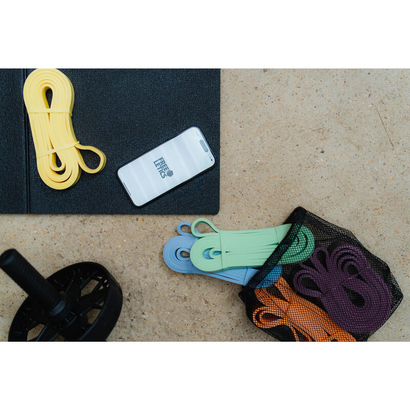 Set 5 benzi elastice 10kg, 15kg, 20kg, 30kg, 40kg