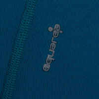 Forclaz 500 Zip Collar Children's T-shirt Blue