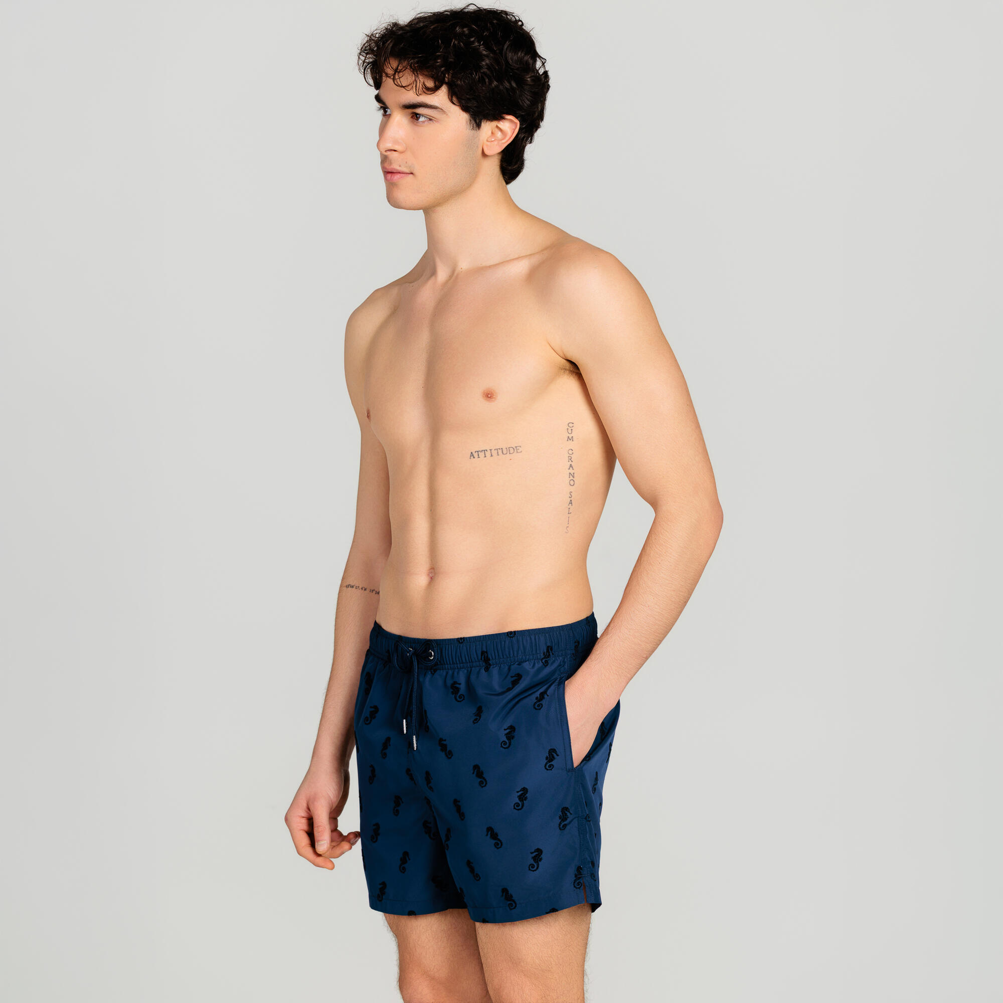 Costume mare uomo modello “cavalluccio marino” blu 3/7