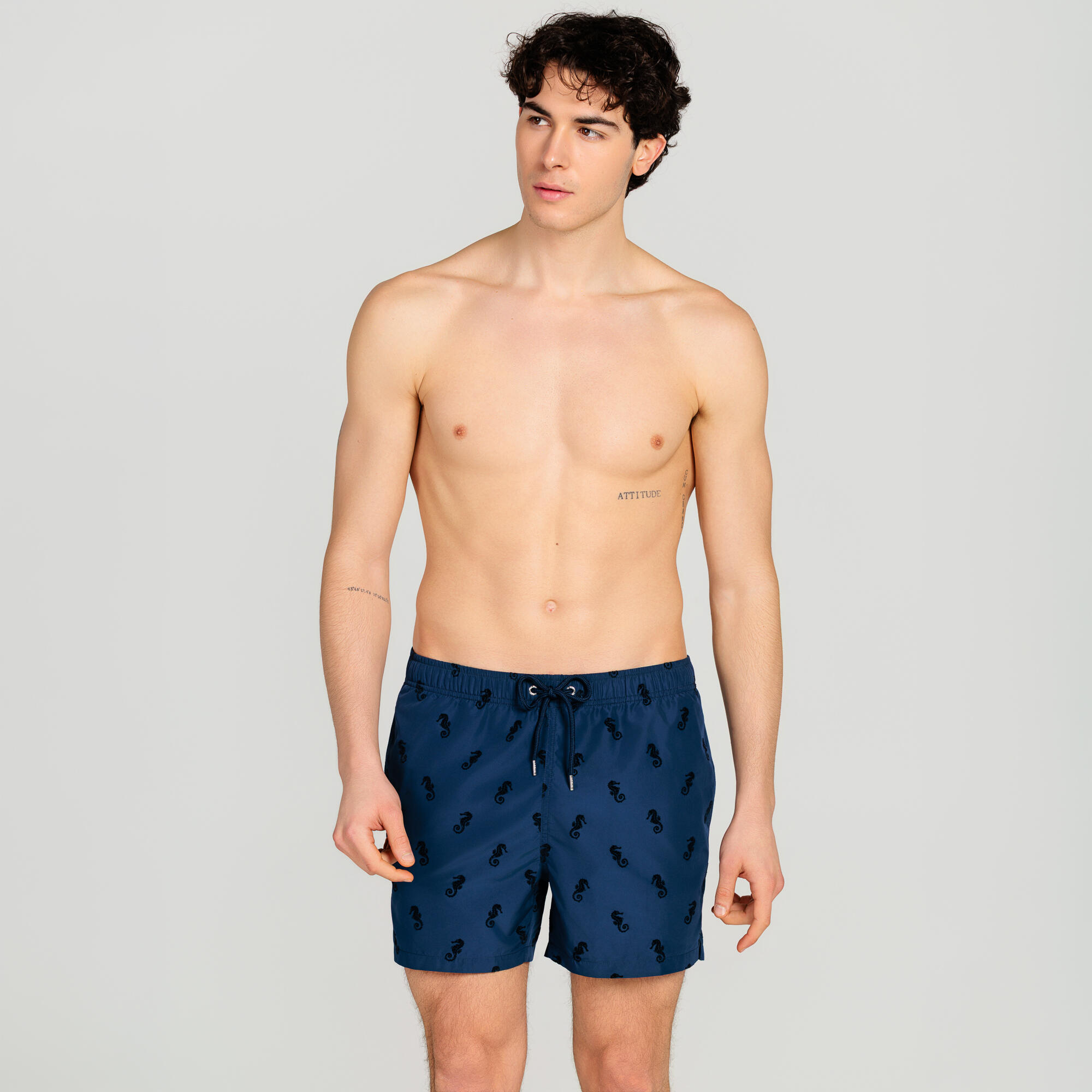 Costume mare uomo modello “cavalluccio marino” blu 2/7