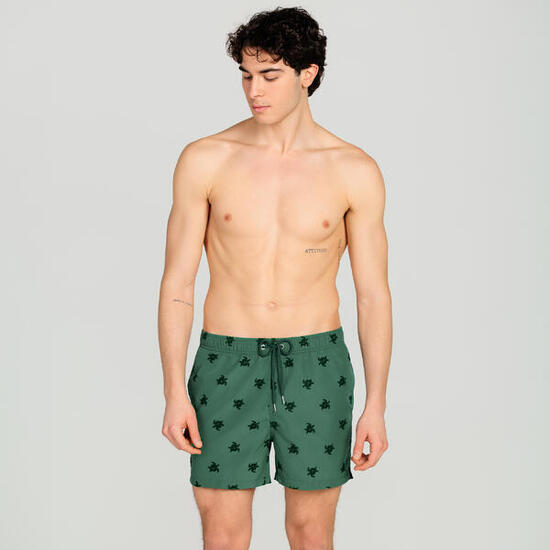 Costume mare uomo modello “tartarughe” verde militare