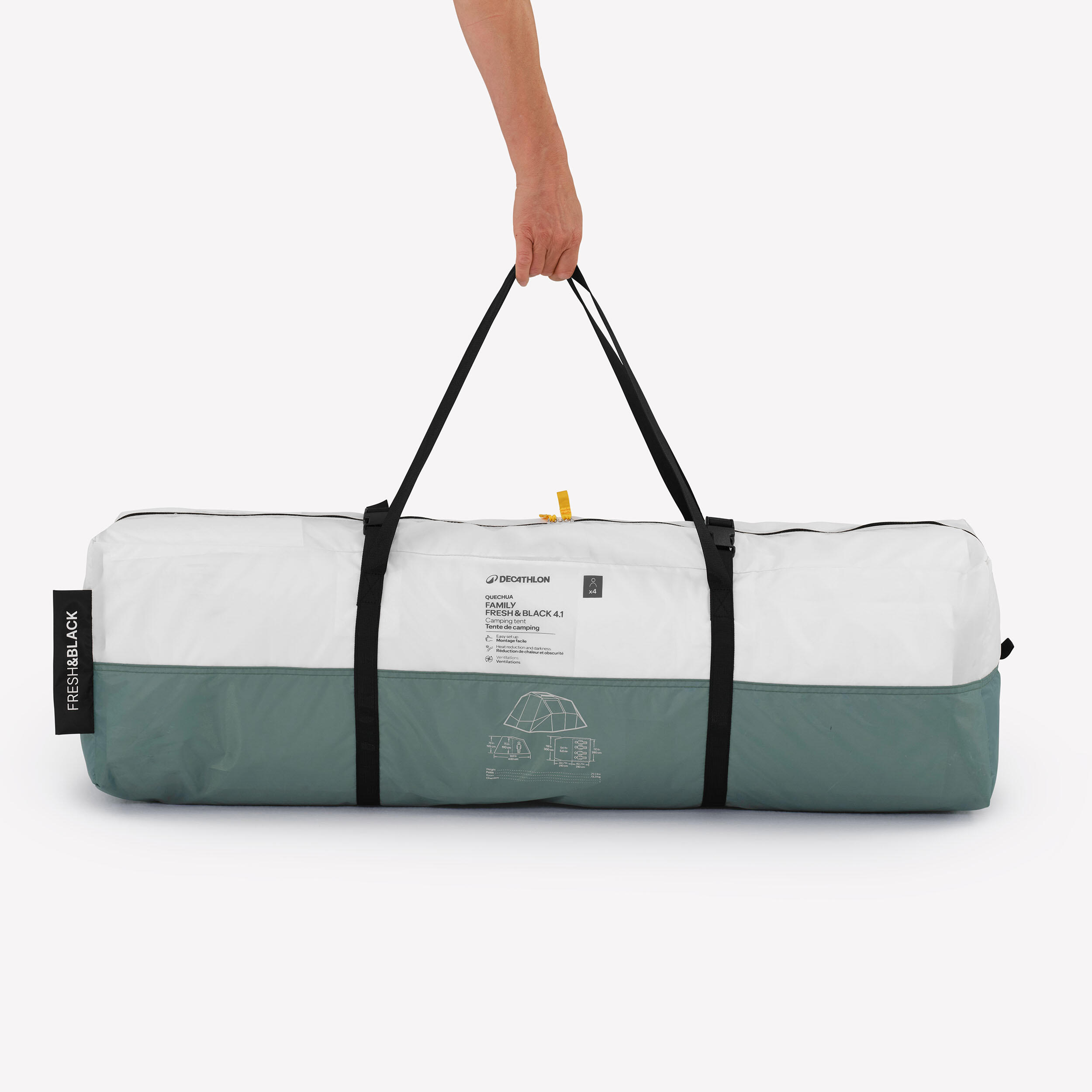 Pop-up tent voor 4 personen met Fresh & Black, 500 Family 4/22