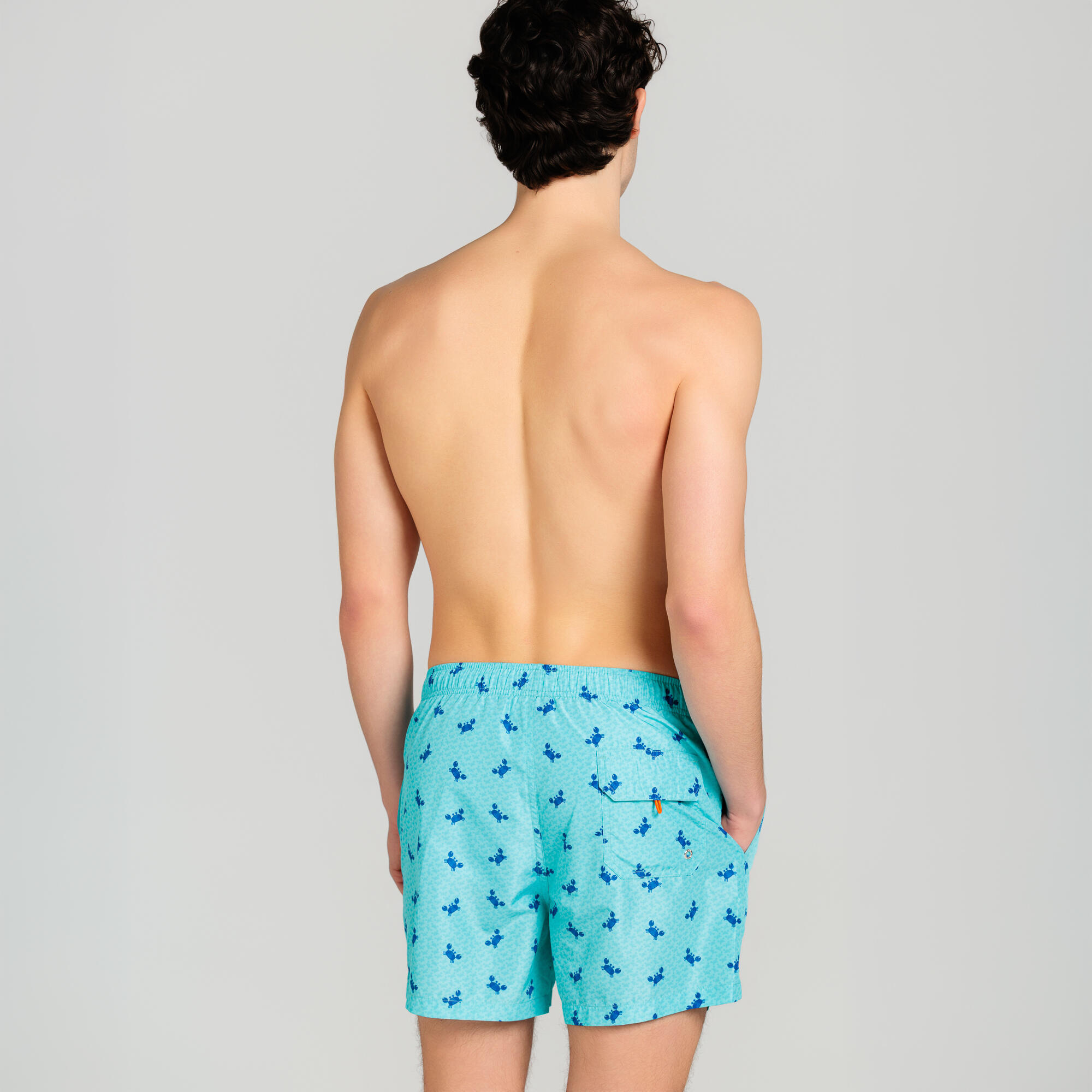 Costume mare uomo modello “granchio” azzurro 5/7