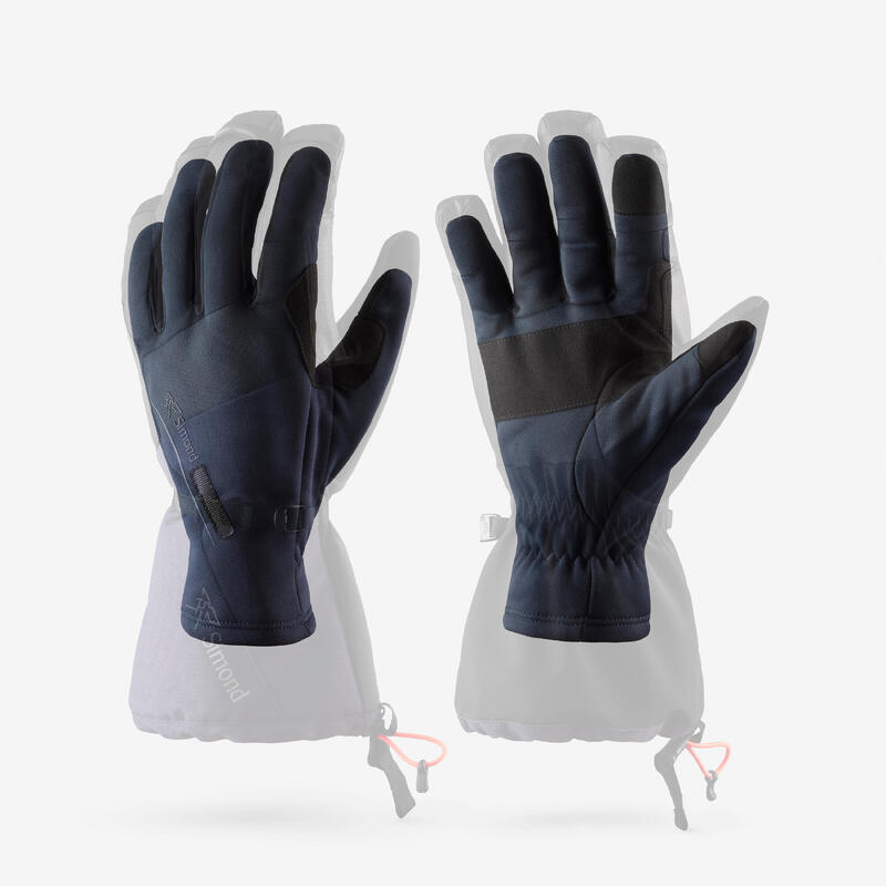 Mănuși 2 în 1 Alpinism SPINDRIFT Negru 