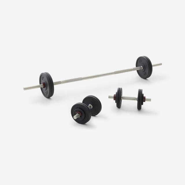 Hantelset 50 kg aus 80 % recyceltem Gusseisen