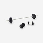 Set gantere și bare Bodybuilding 93 kg cu discuri din fontă parțial reciclată