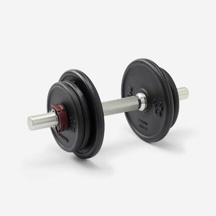 Kit haltère de musculation 10 kg avec disque de fonte à 80 % recyclée