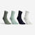 Chaussettes de sport hautes lot de 4, DKT ONE vert blanc bleu marine