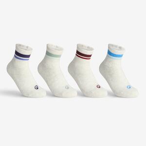 Lote de 4 pares de calcetines de deporte niño, RS 300 blanco