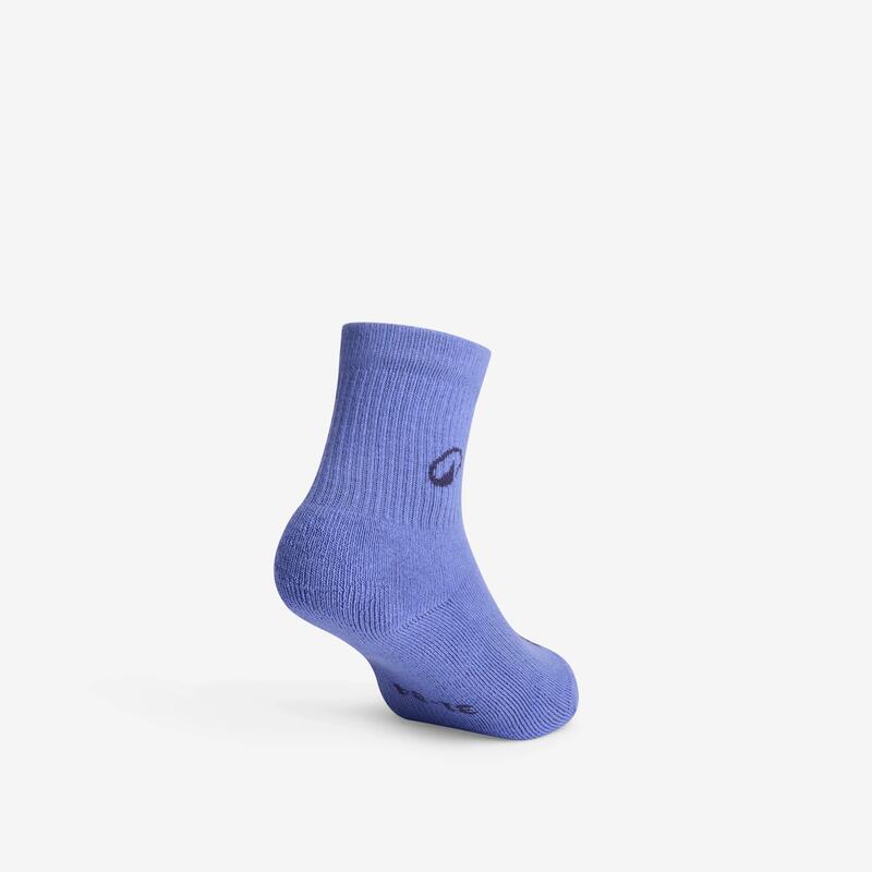 Set de 4 perechi de șosete de sport pentru copii, RS 300 High Alb-Mov