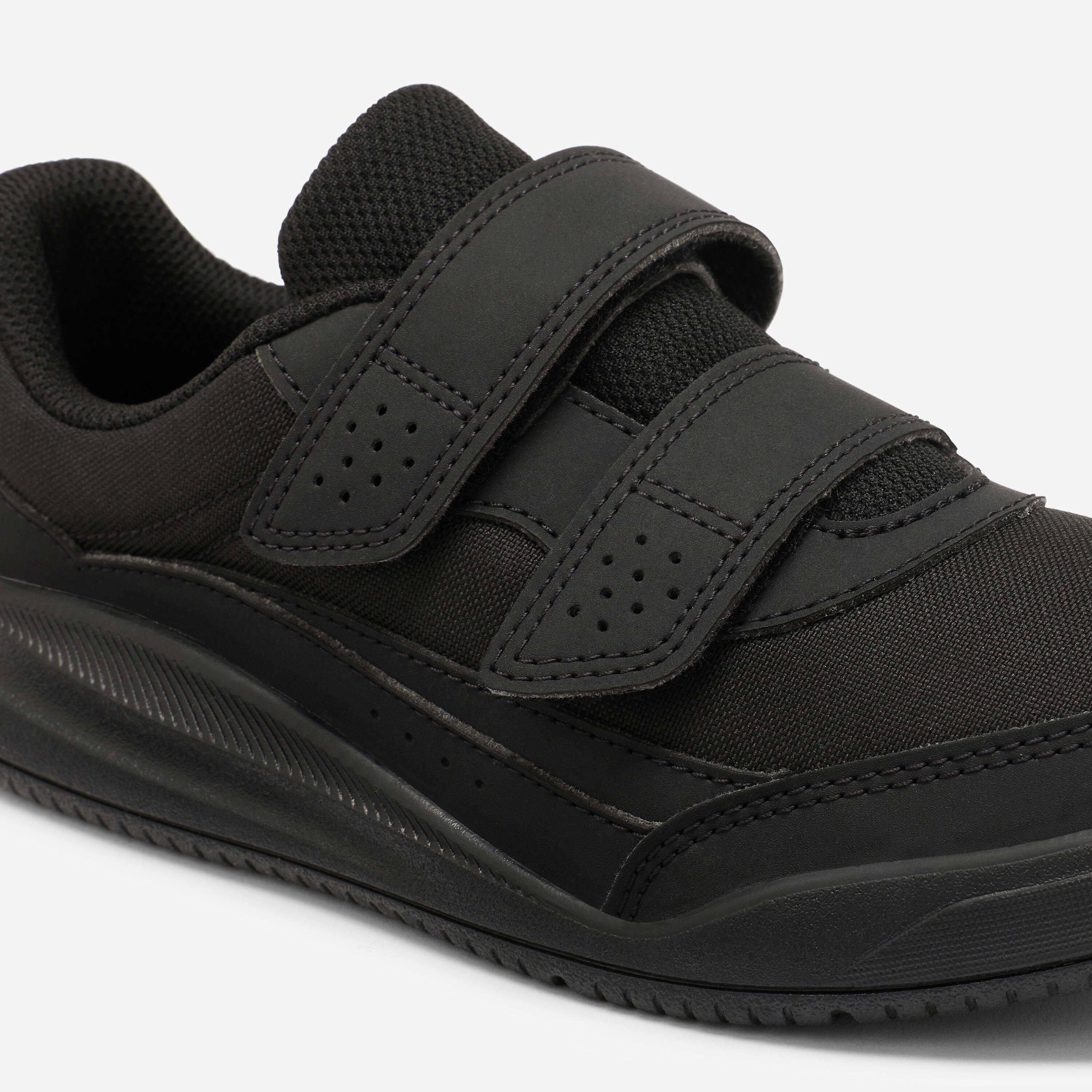 Kids' rip-tab flexible shoes, Play Standard black