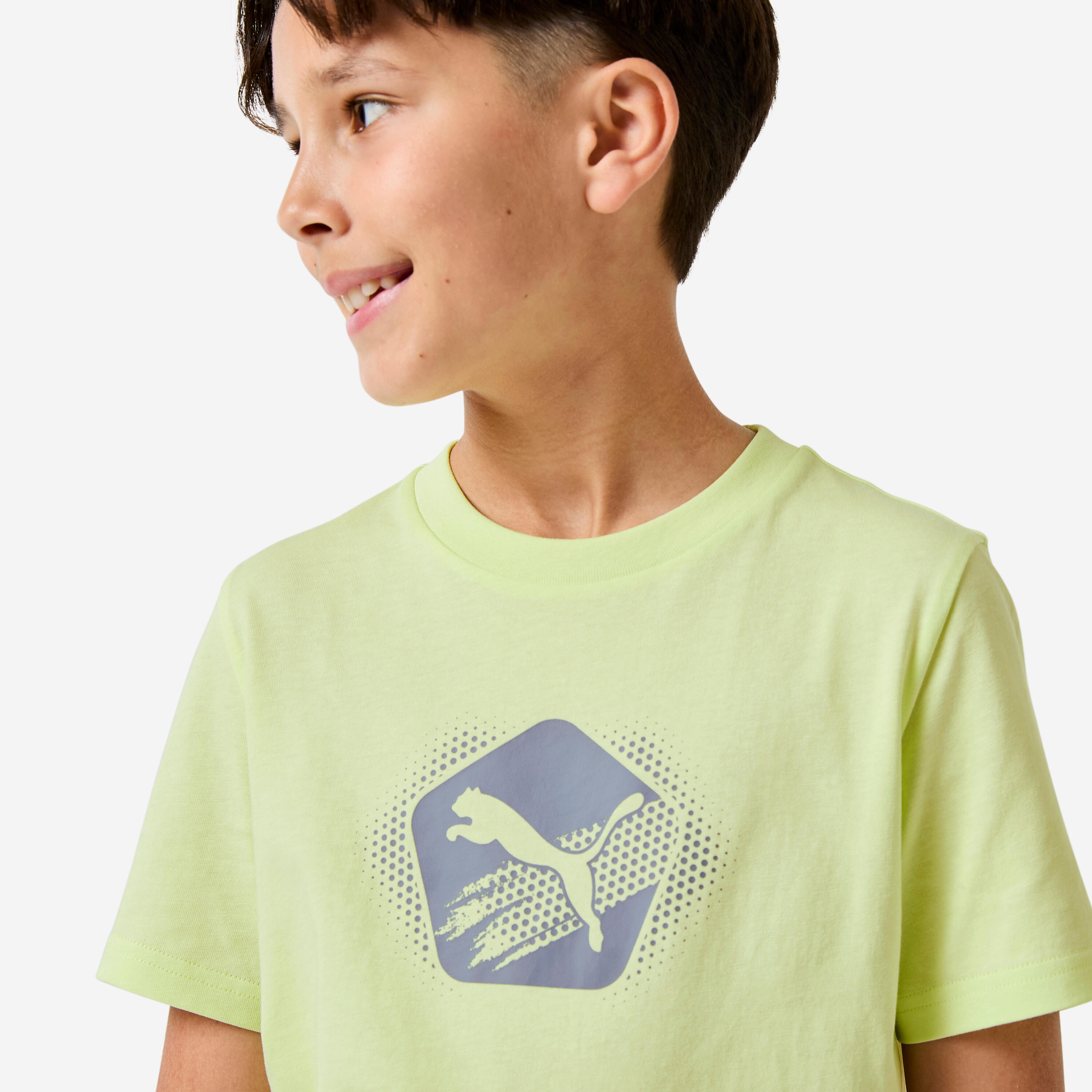 T-Shirt Kinder Baumwolle Print - gelb 5/5