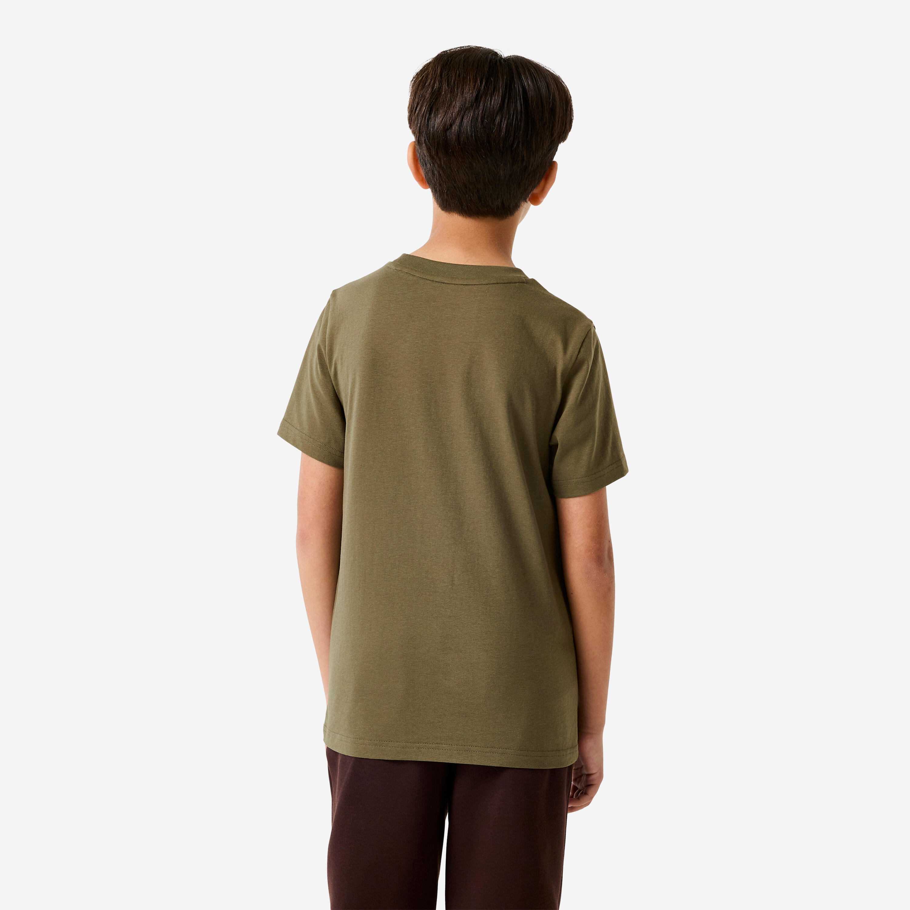 T-Shirt Kinder Baumwolle - grün mit Print  4/5