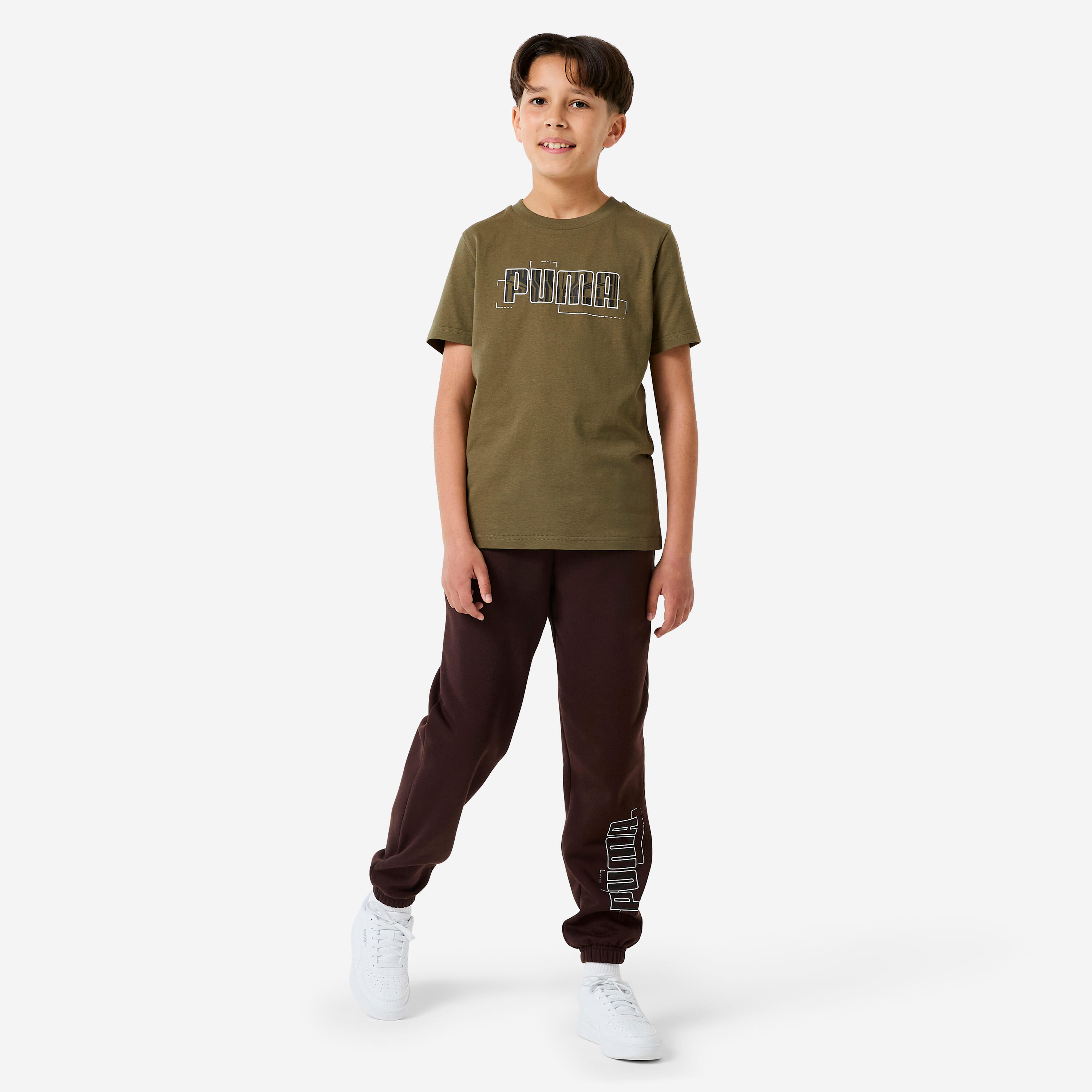 T-Shirt Kinder Baumwolle - grün mit Print  2/5