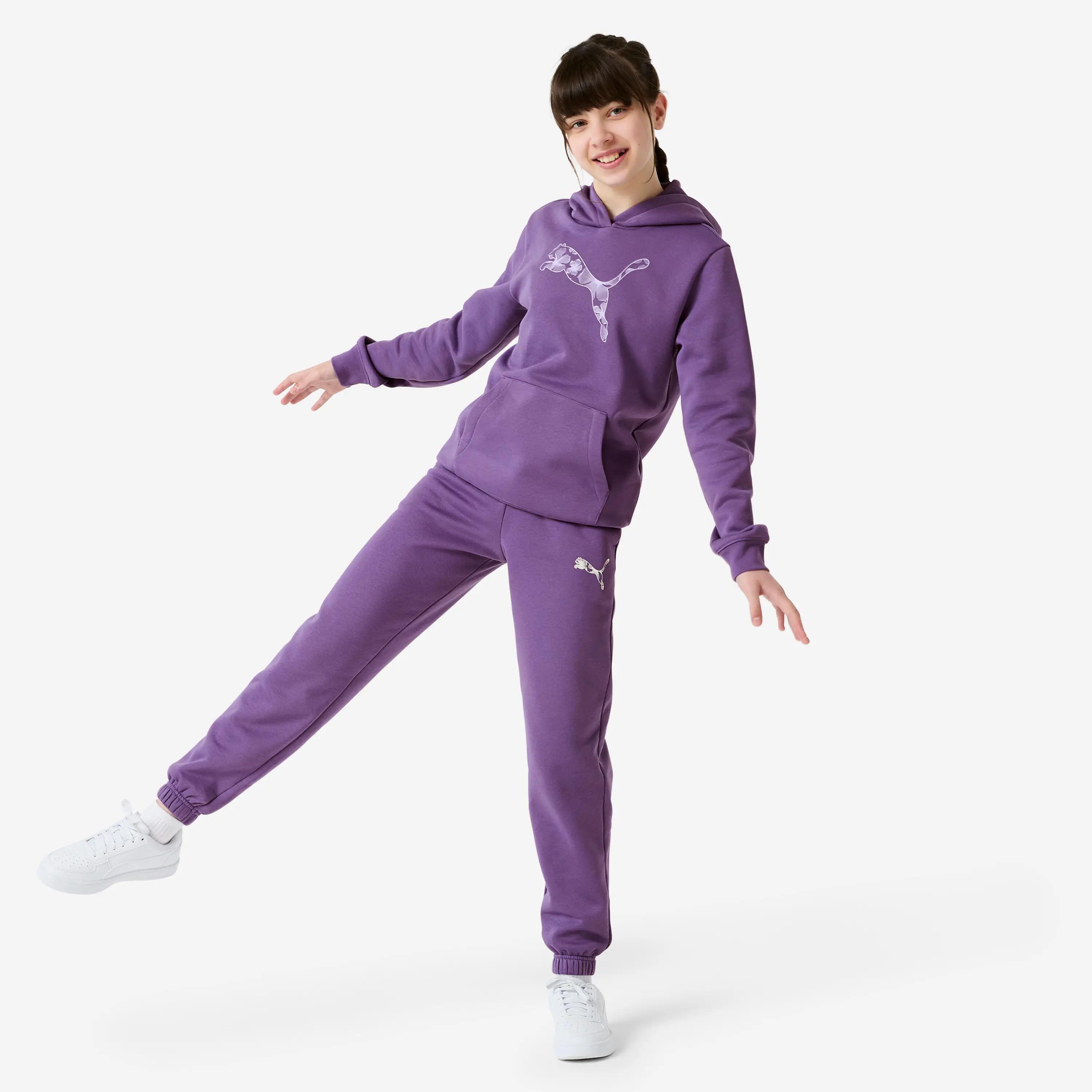Pantalon de jogging en coton enfant, violet 2/6