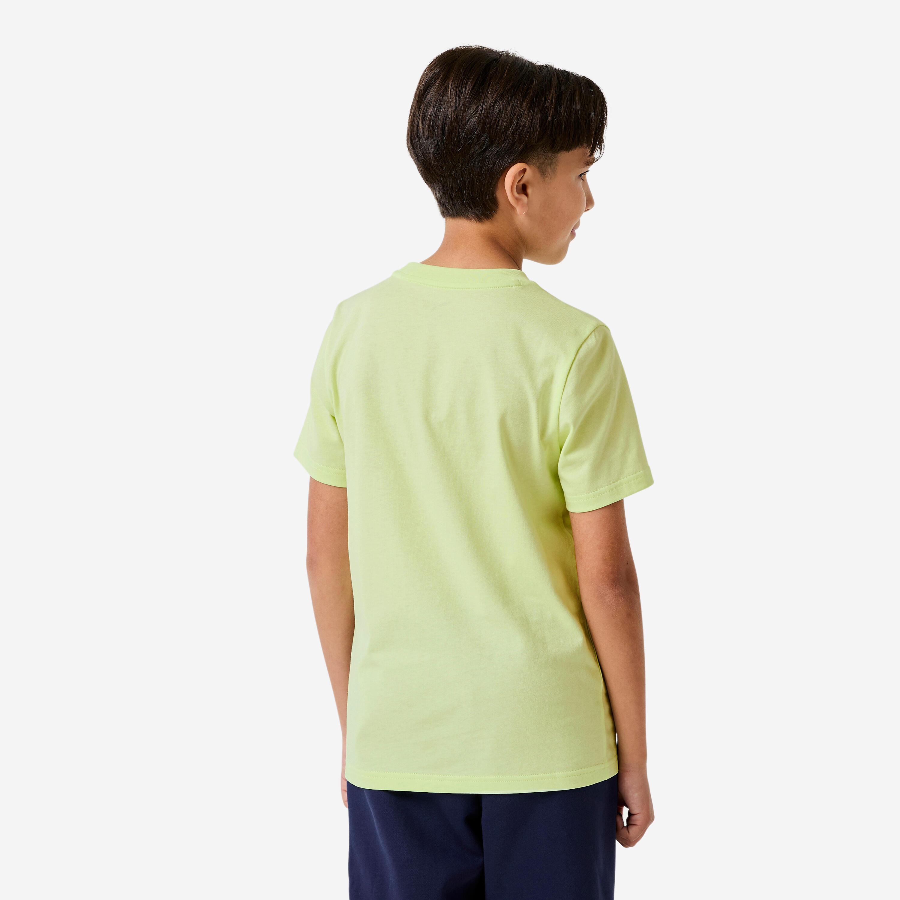 T-Shirt Kinder Baumwolle Print - gelb 3/5