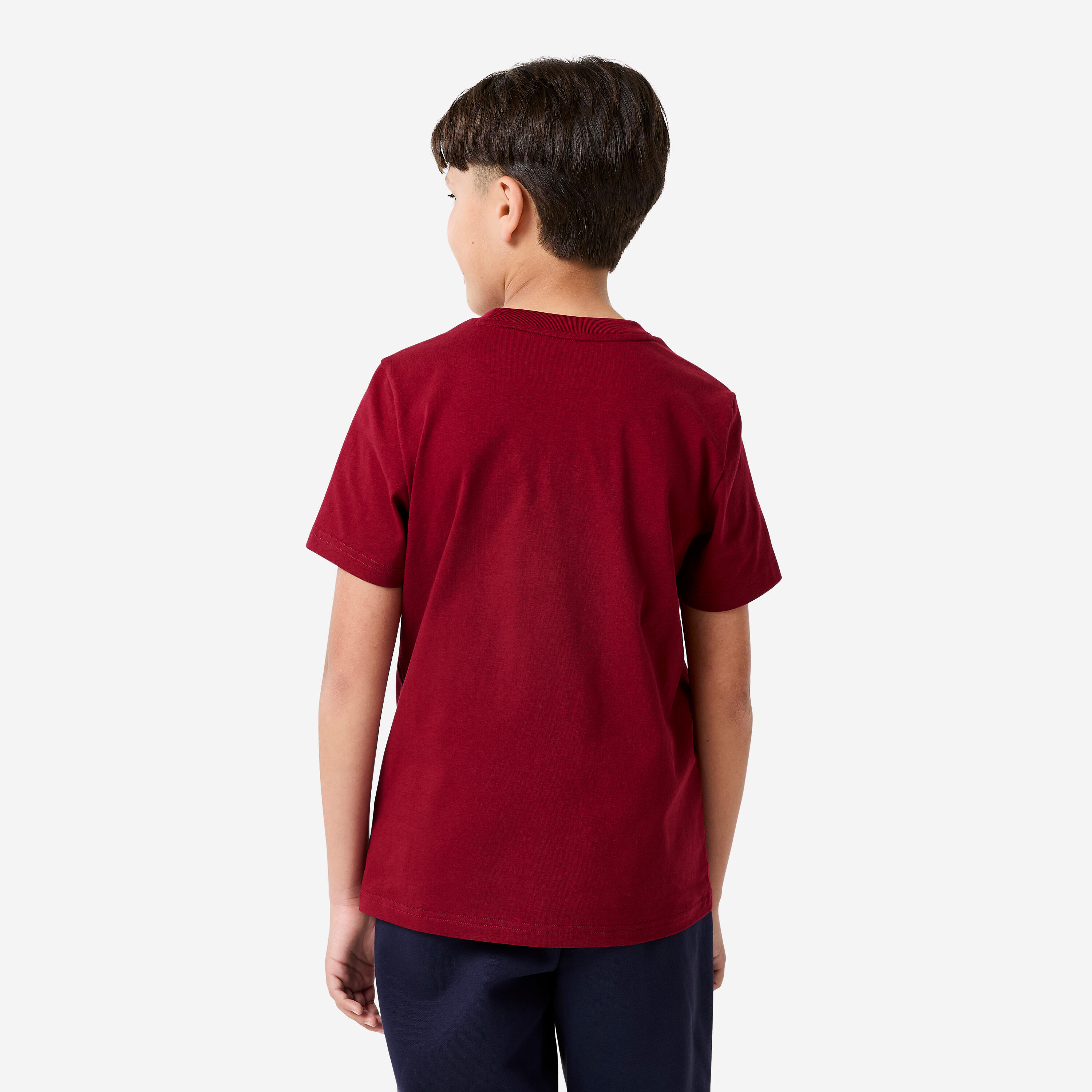T-shirt coton imprimé enfant, bordeau 4/5