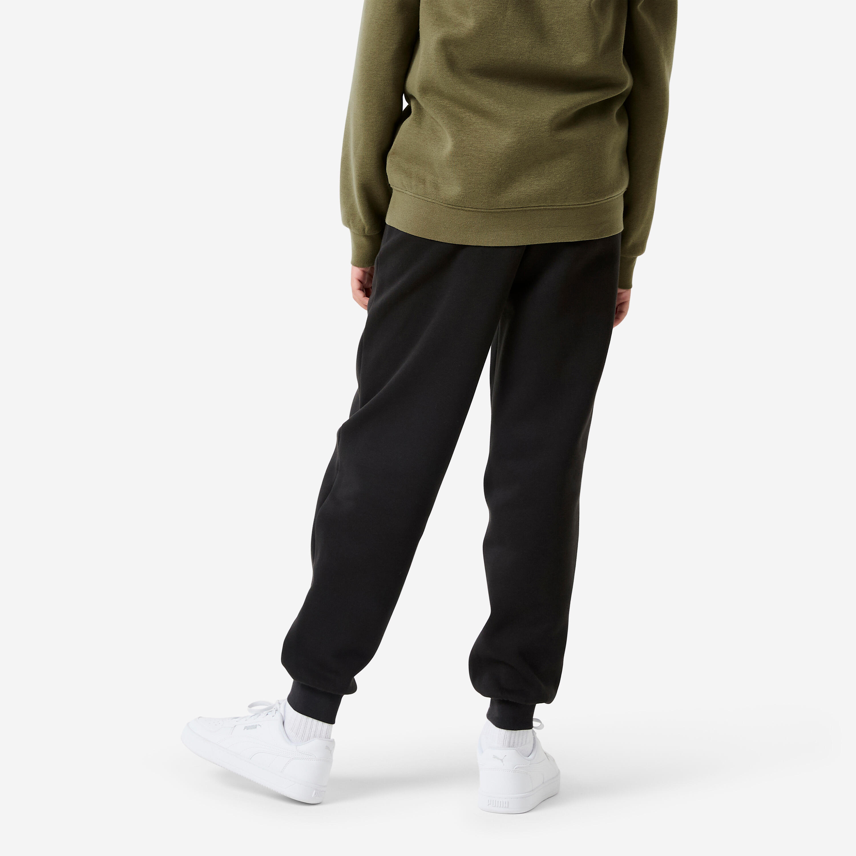 Ensemble de survêtement zippé enfant, kaki et noir 11/11