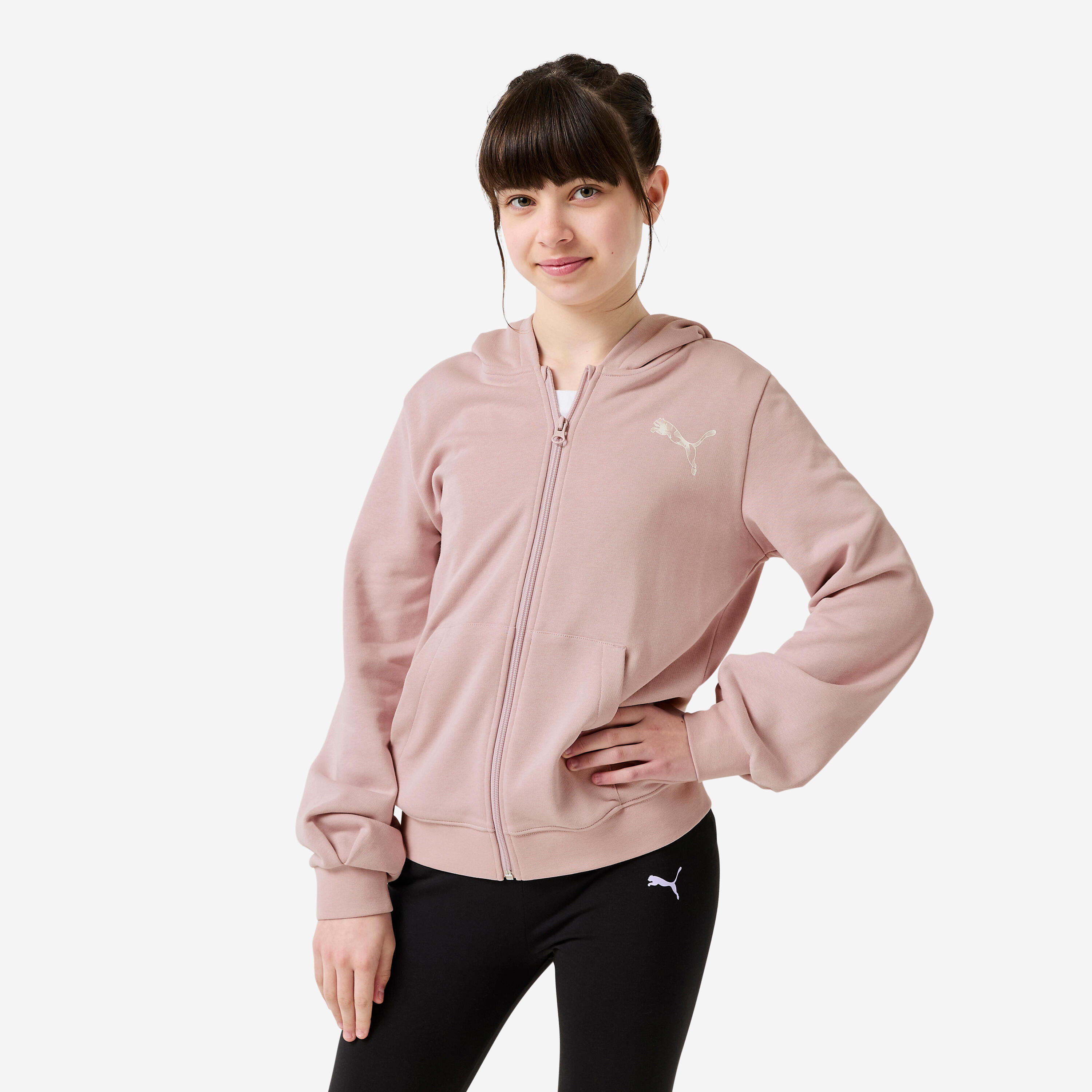 PUMA PUMA detská bavlnená súprava svetlofialovo-čierna 11-12 r (152 cm) · záber 3
