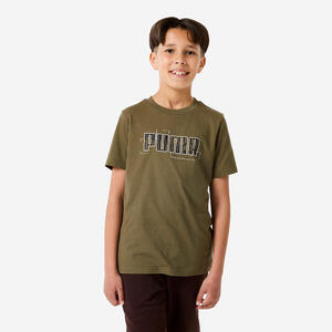 Camiseta Niños Verde Estampado Algodón