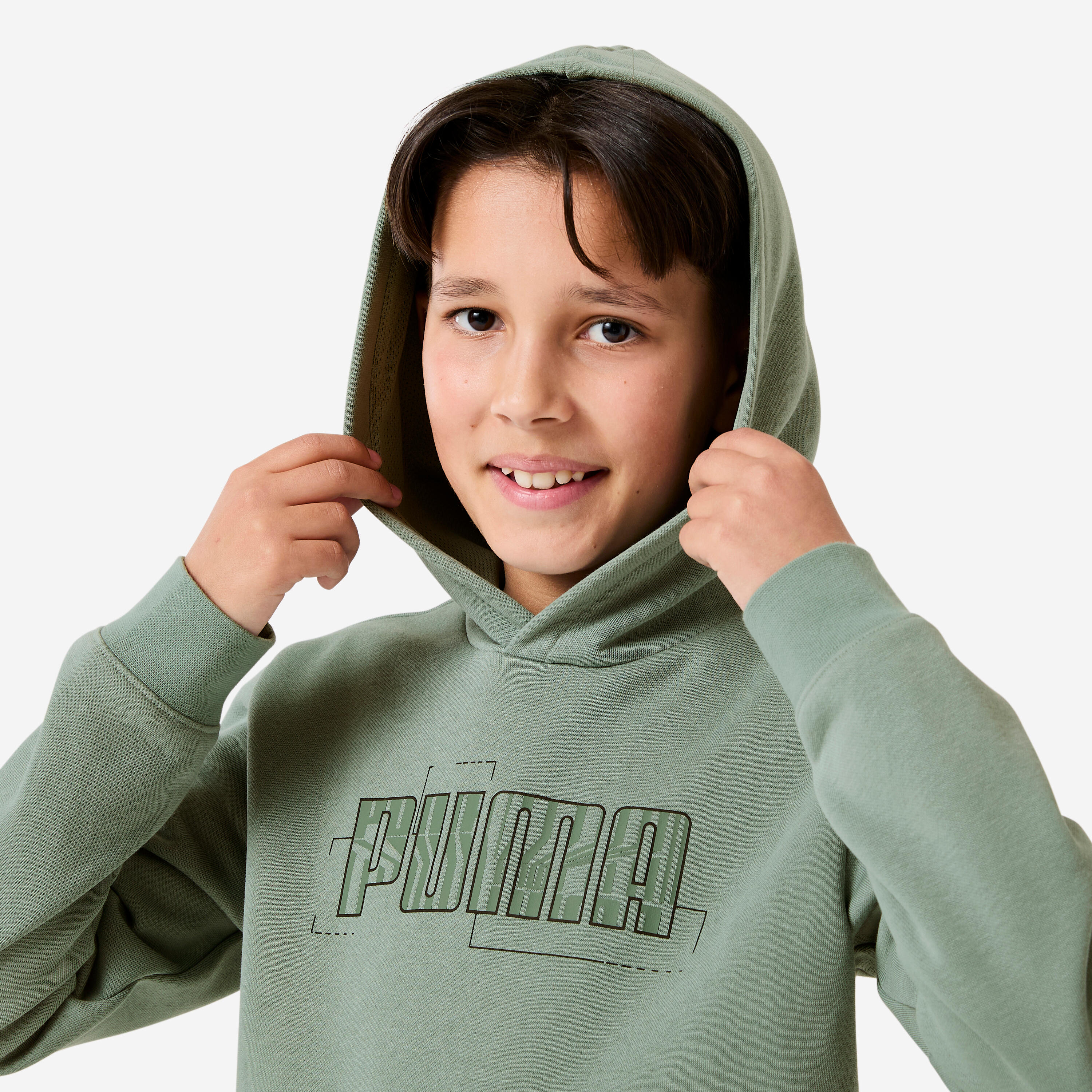 Hoodie Kinder - Print grün 3/6
