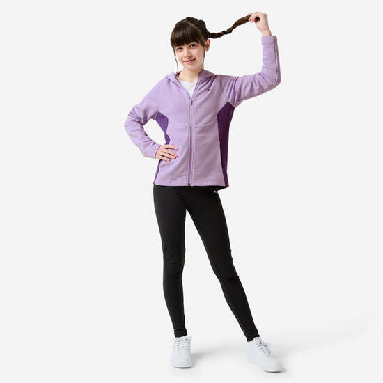 Survêtement zippé enfant, violet et noir