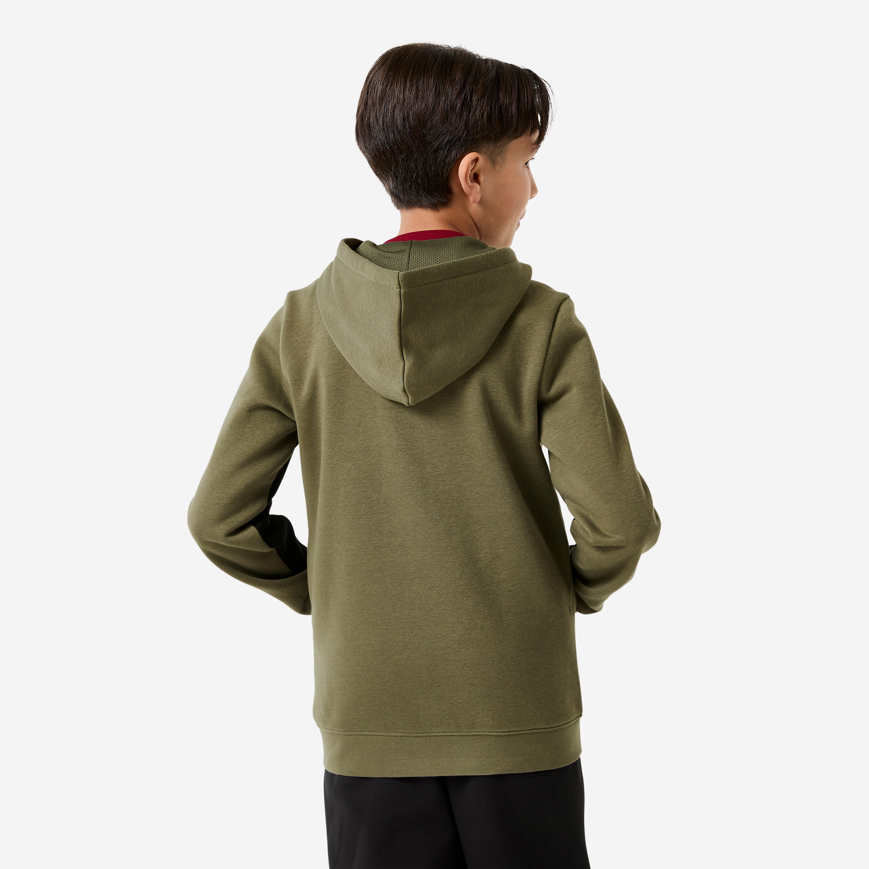 Ensemble de survêtement zippé enfant, kaki et noir 10/11