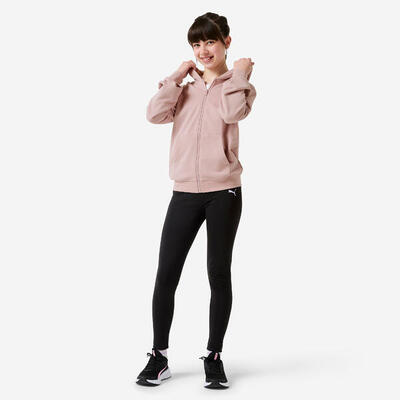 Tuta Puma bambino ginnastica leggera viola chiaro-nero