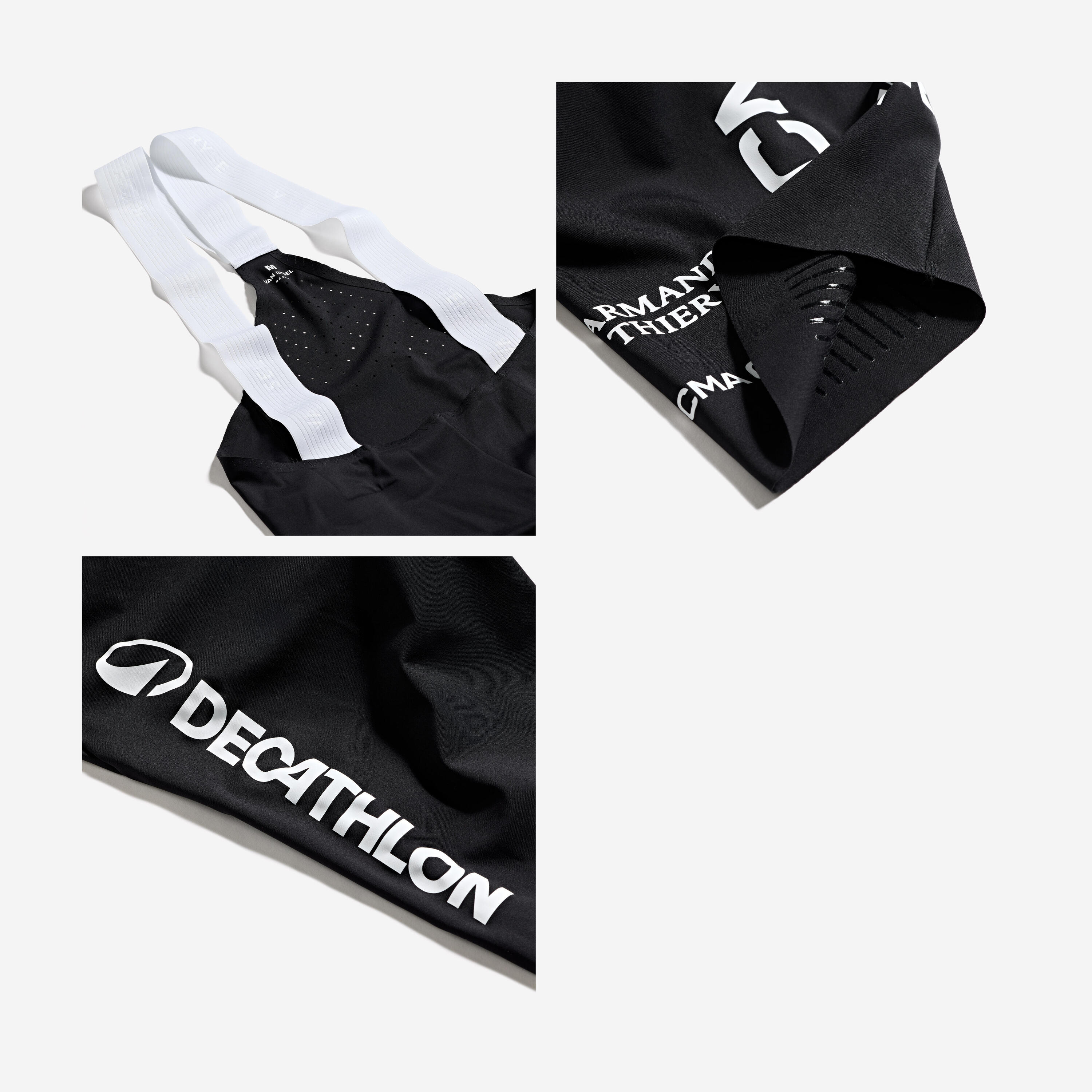 Cuissard de vélo de route court homme, RCR-R Decathlon CMA CGM Réplique 7/8