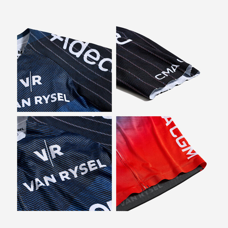 Tricou ciclism pe șosea aero RCR-F DECATHLON CMA CGM Oficial