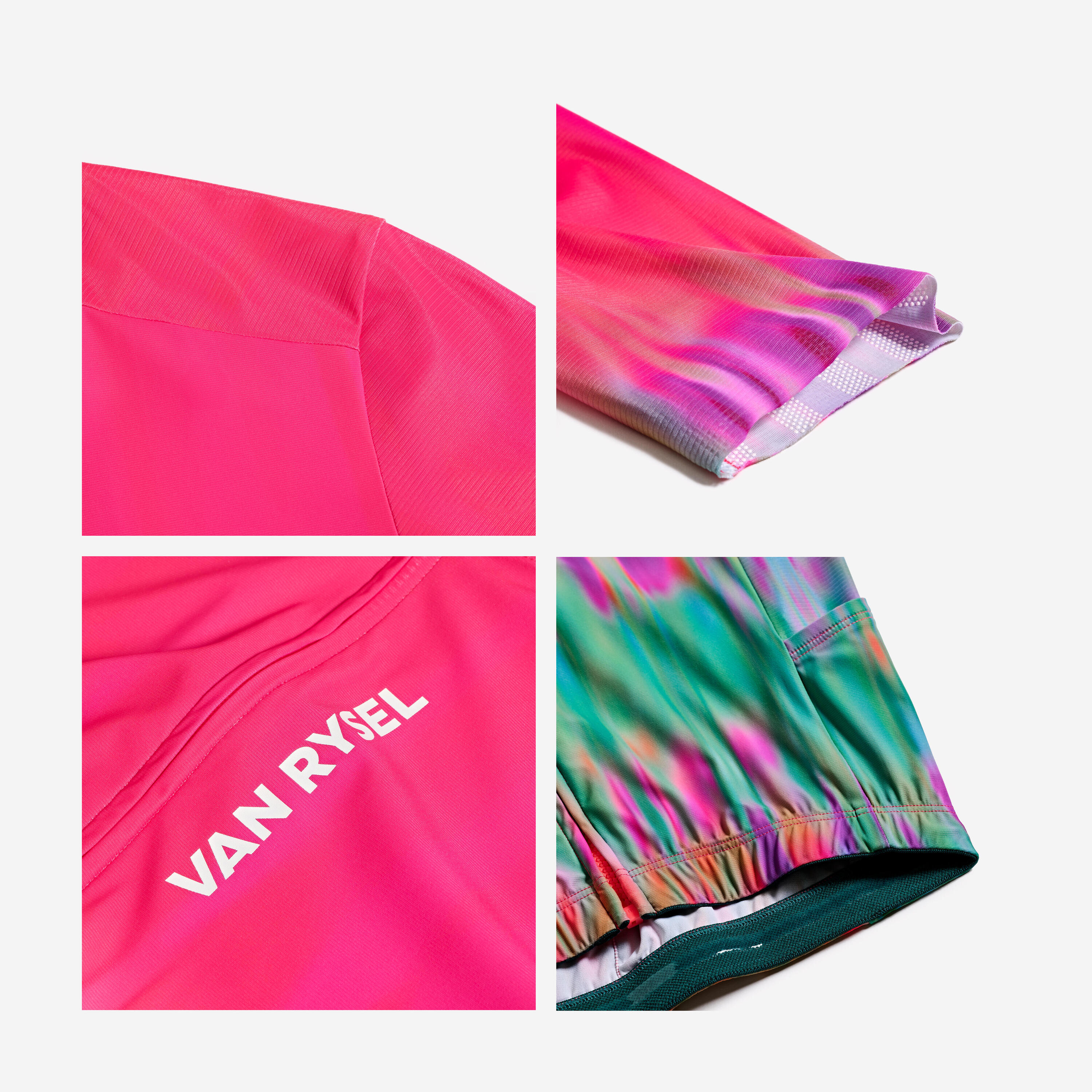 Maglia ciclismo Van Rysel unisex RACER 2 rosa 10/15