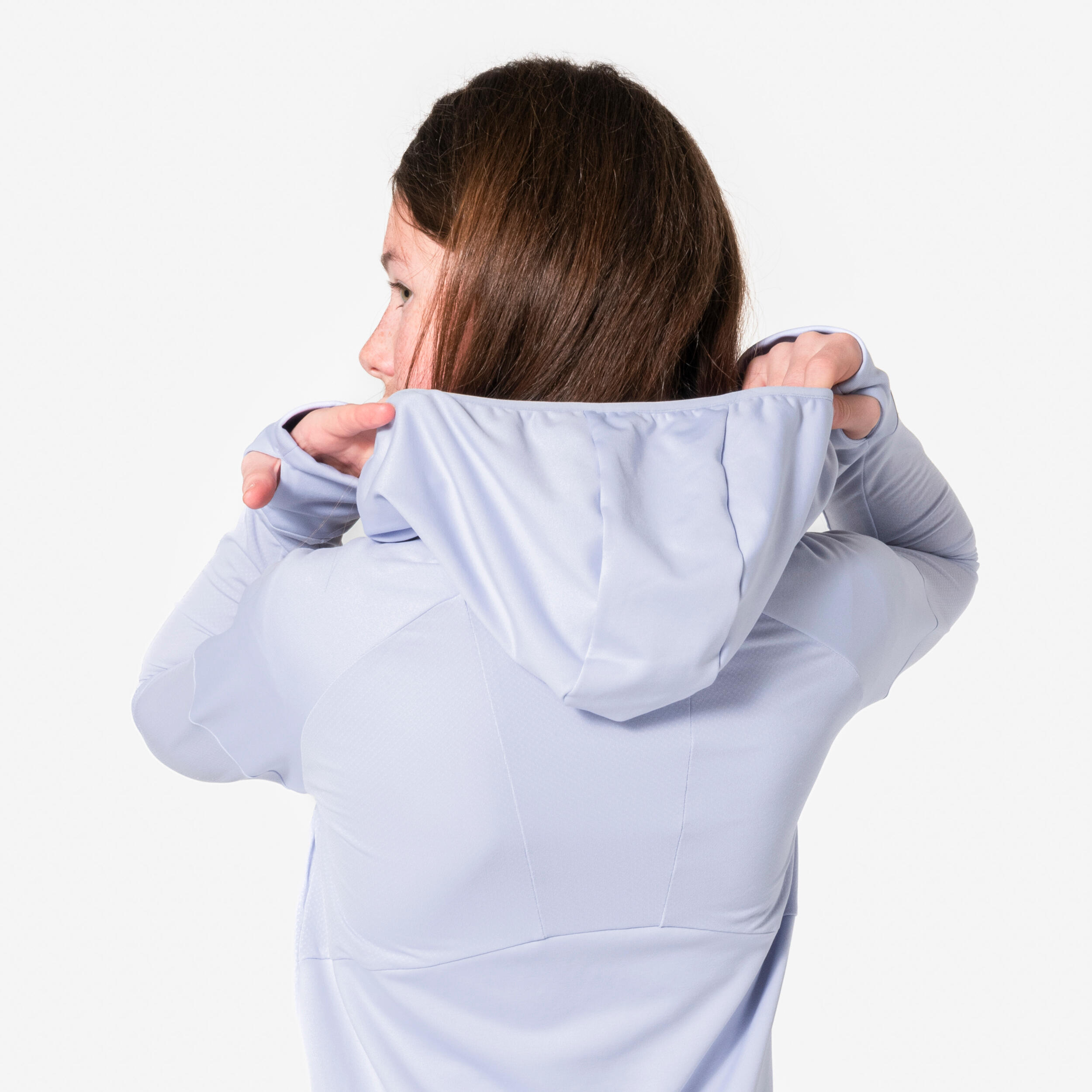 T-shirt manches longues de running fille, Kiprun Run 900 Warm violet 6/12