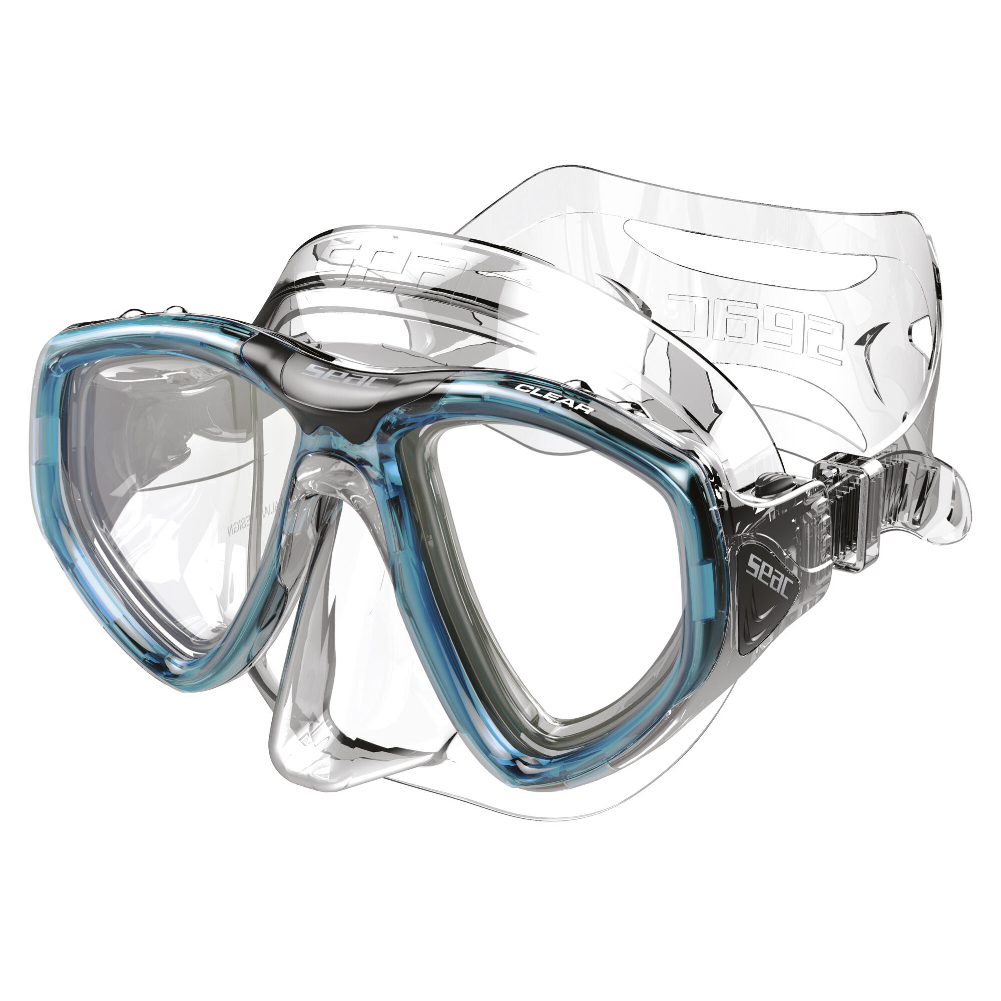 Maschera snorkeling e subacquea adulto SEAC Clear anti fog 3/4